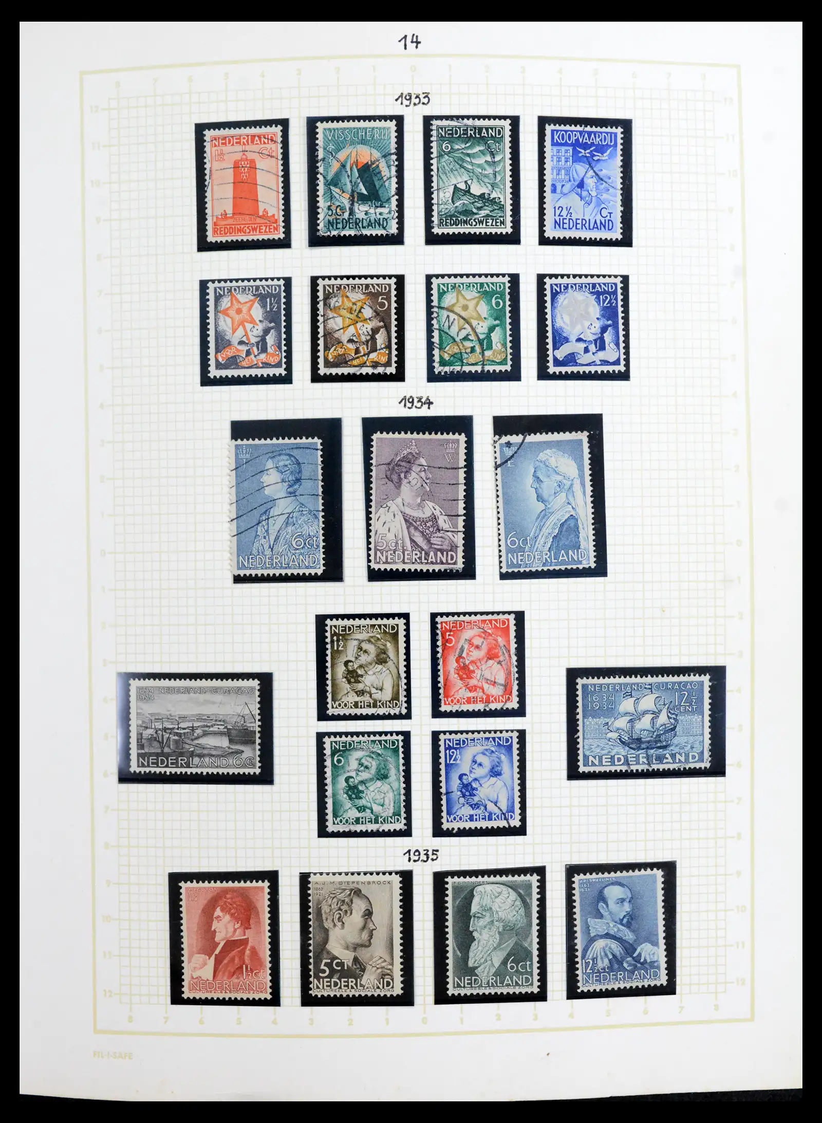 42001 0014 - Postzegelverzameling 42001 Nederland 1852-1979.