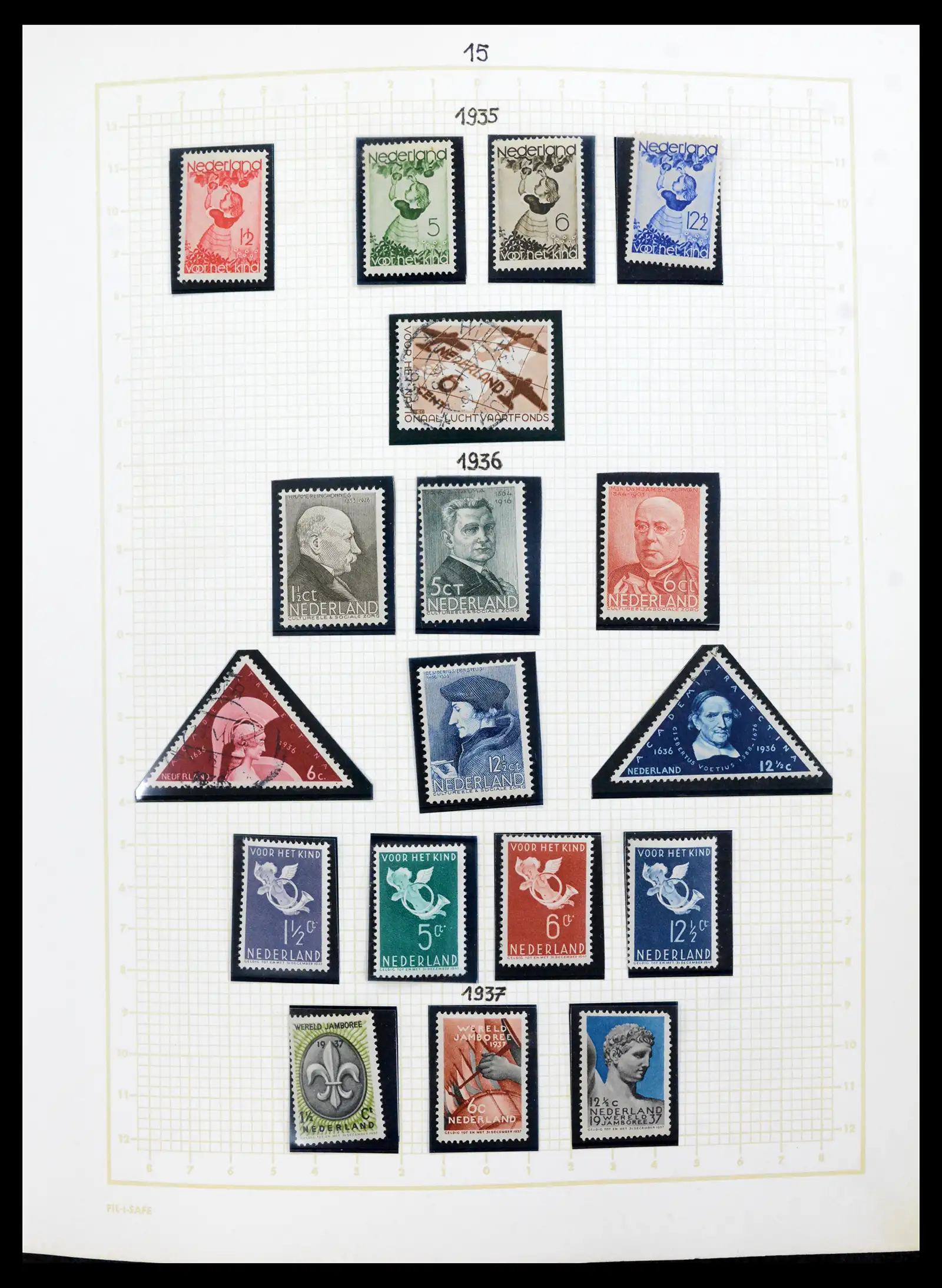 42001 0015 - Postzegelverzameling 42001 Nederland 1852-1979.