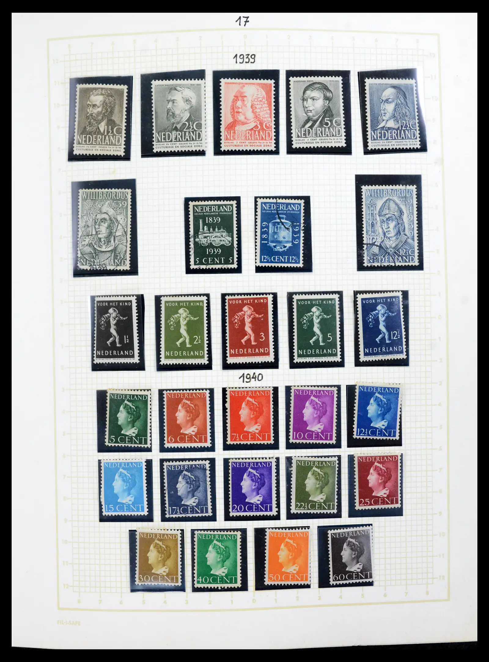 42001 0017 - Postzegelverzameling 42001 Nederland 1852-1979.