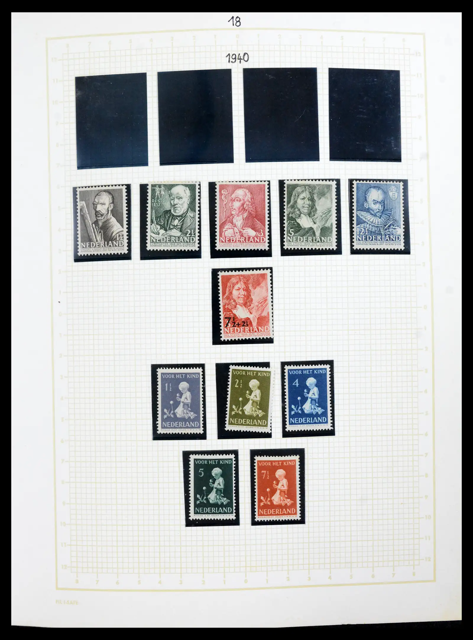 42001 0018 - Postzegelverzameling 42001 Nederland 1852-1979.