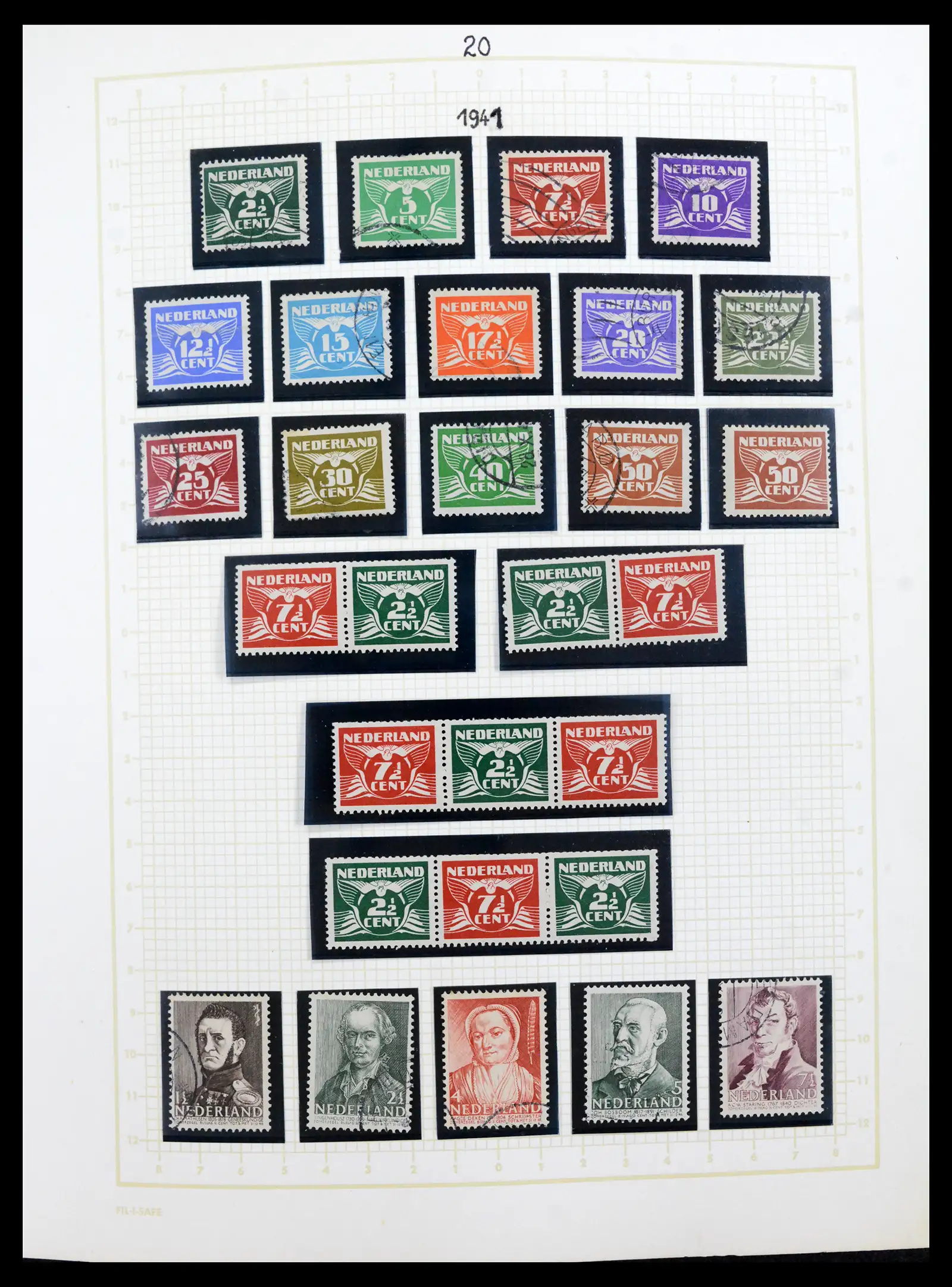 42001 0020 - Postzegelverzameling 42001 Nederland 1852-1979.