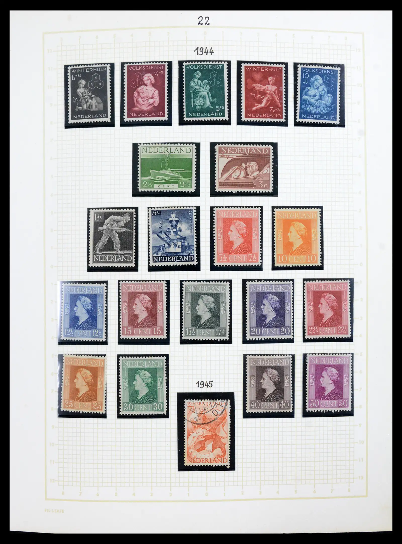 42001 0022 - Postzegelverzameling 42001 Nederland 1852-1979.