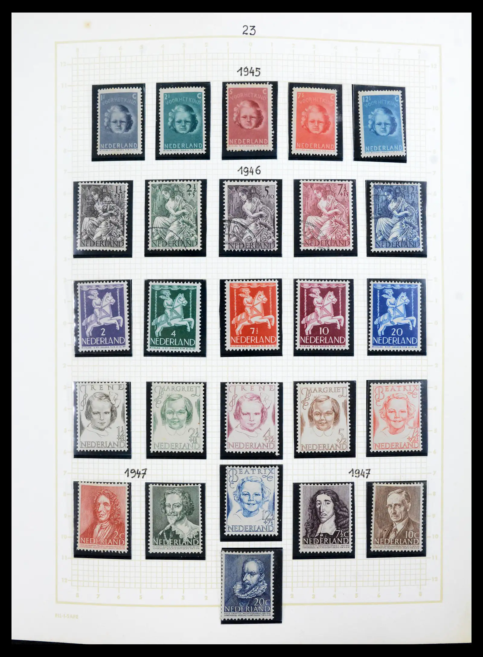 42001 0023 - Postzegelverzameling 42001 Nederland 1852-1979.