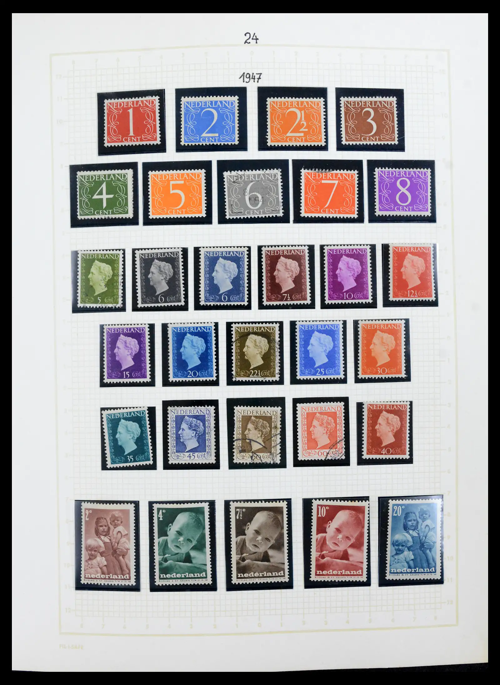 42001 0024 - Postzegelverzameling 42001 Nederland 1852-1979.