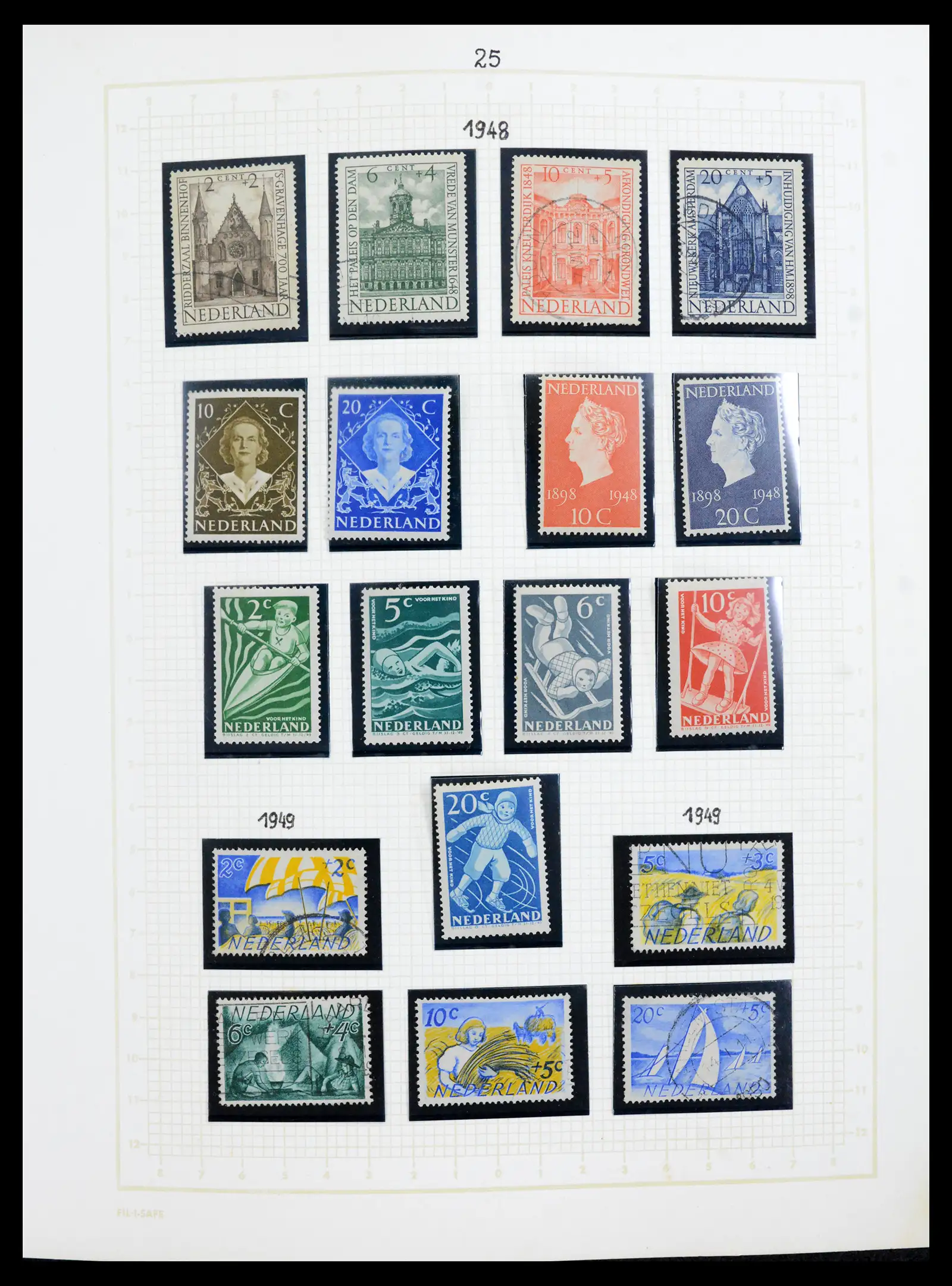 42001 0025 - Postzegelverzameling 42001 Nederland 1852-1979.