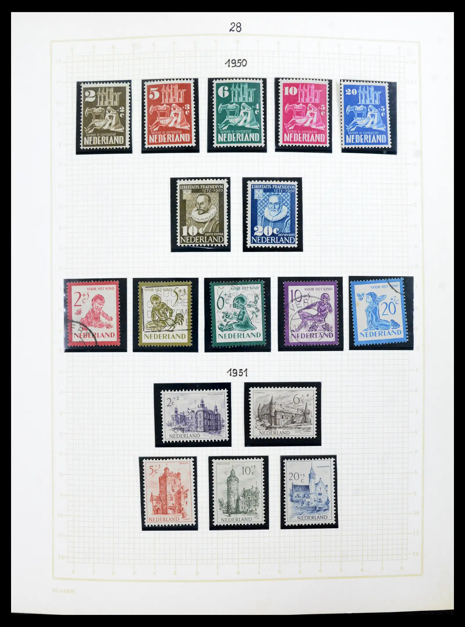 42001 0028 - Postzegelverzameling 42001 Nederland 1852-1979.