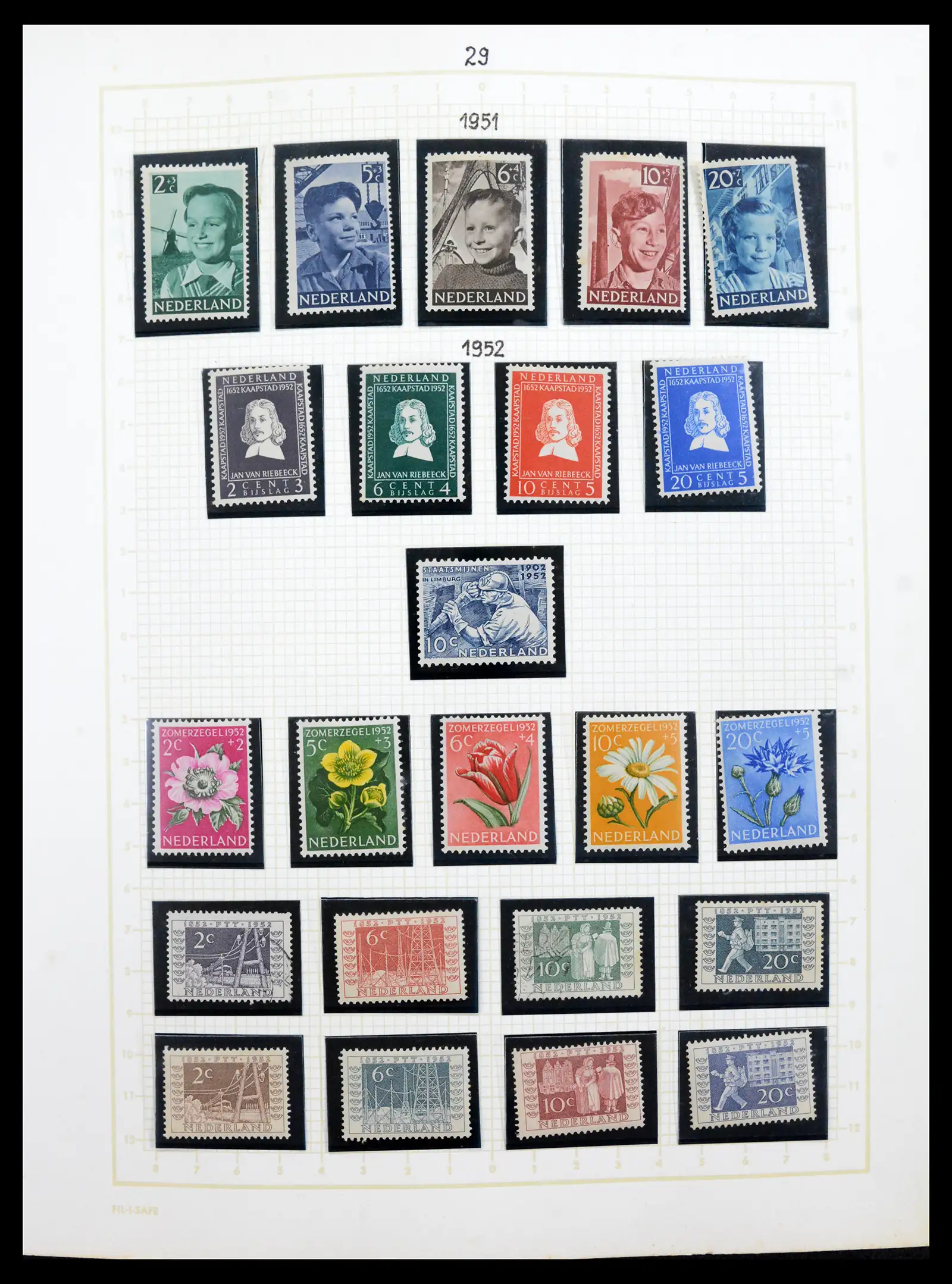 42001 0029 - Postzegelverzameling 42001 Nederland 1852-1979.