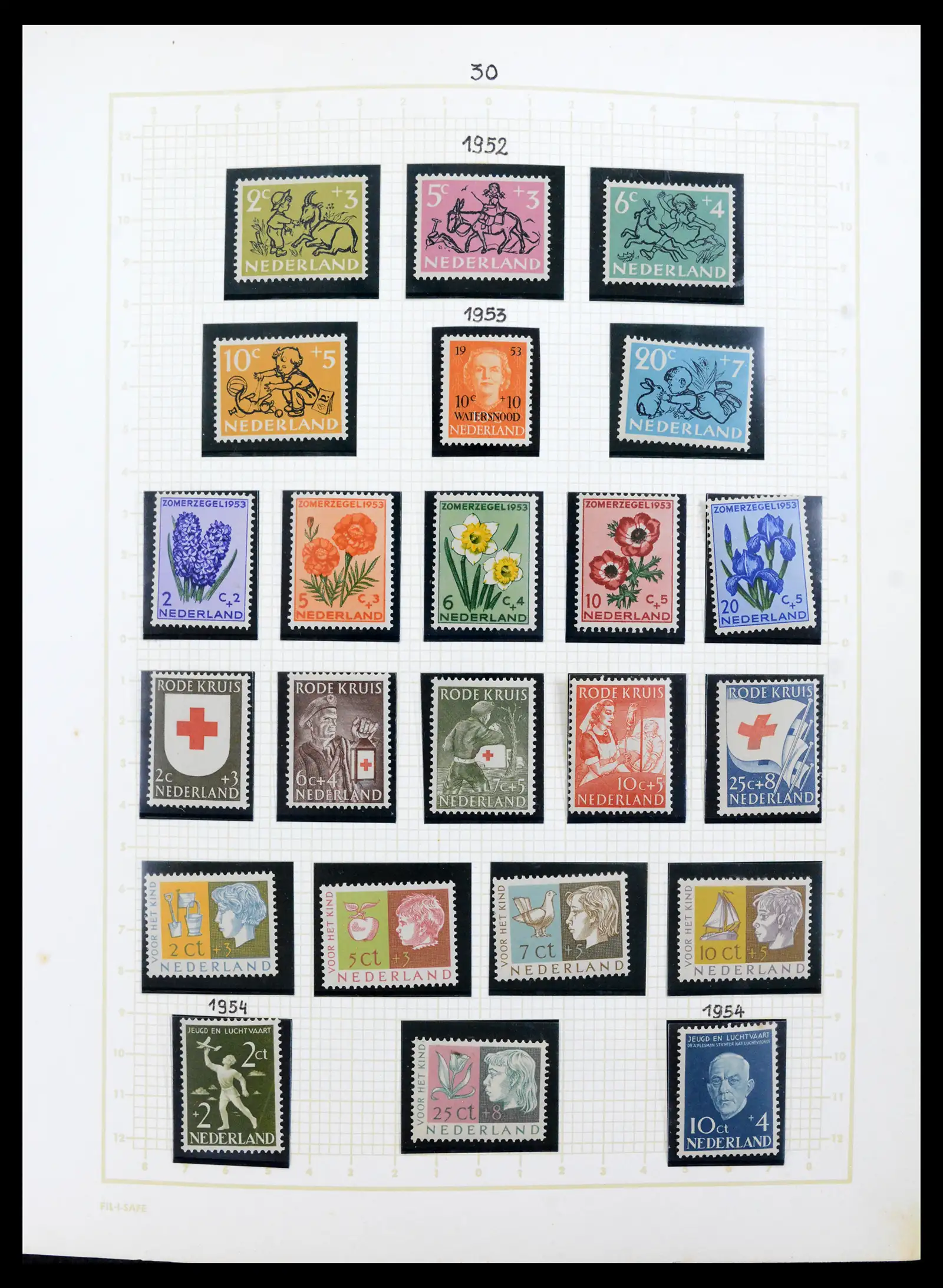 42001 0030 - Postzegelverzameling 42001 Nederland 1852-1979.