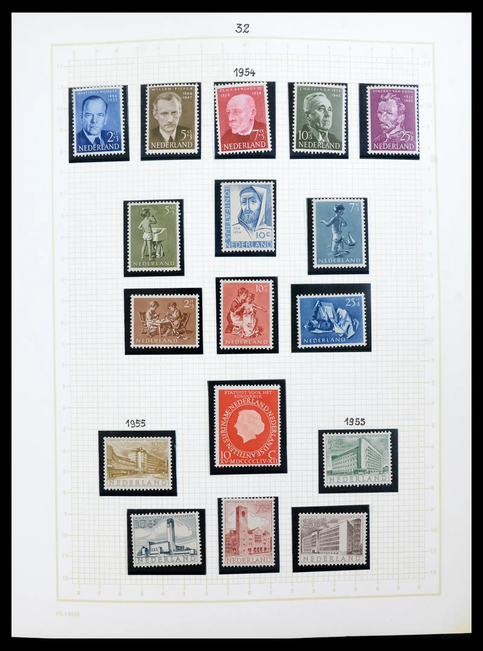 42001 0032 - Postzegelverzameling 42001 Nederland 1852-1979.