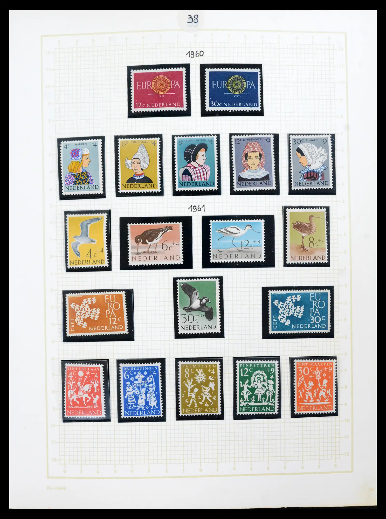 42001 0038 - Postzegelverzameling 42001 Nederland 1852-1979.