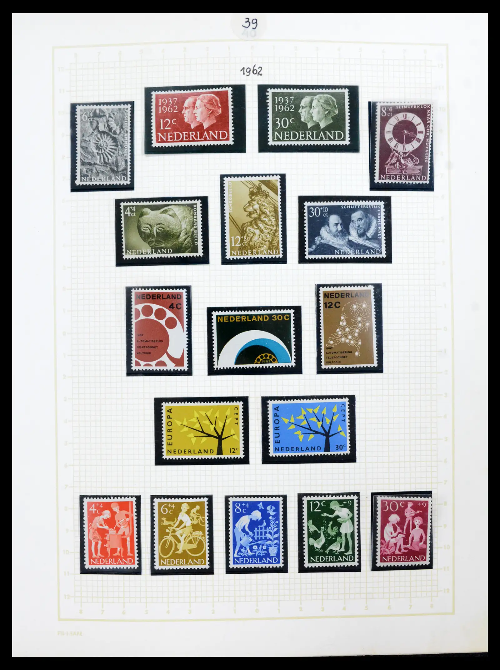 42001 0039 - Postzegelverzameling 42001 Nederland 1852-1979.