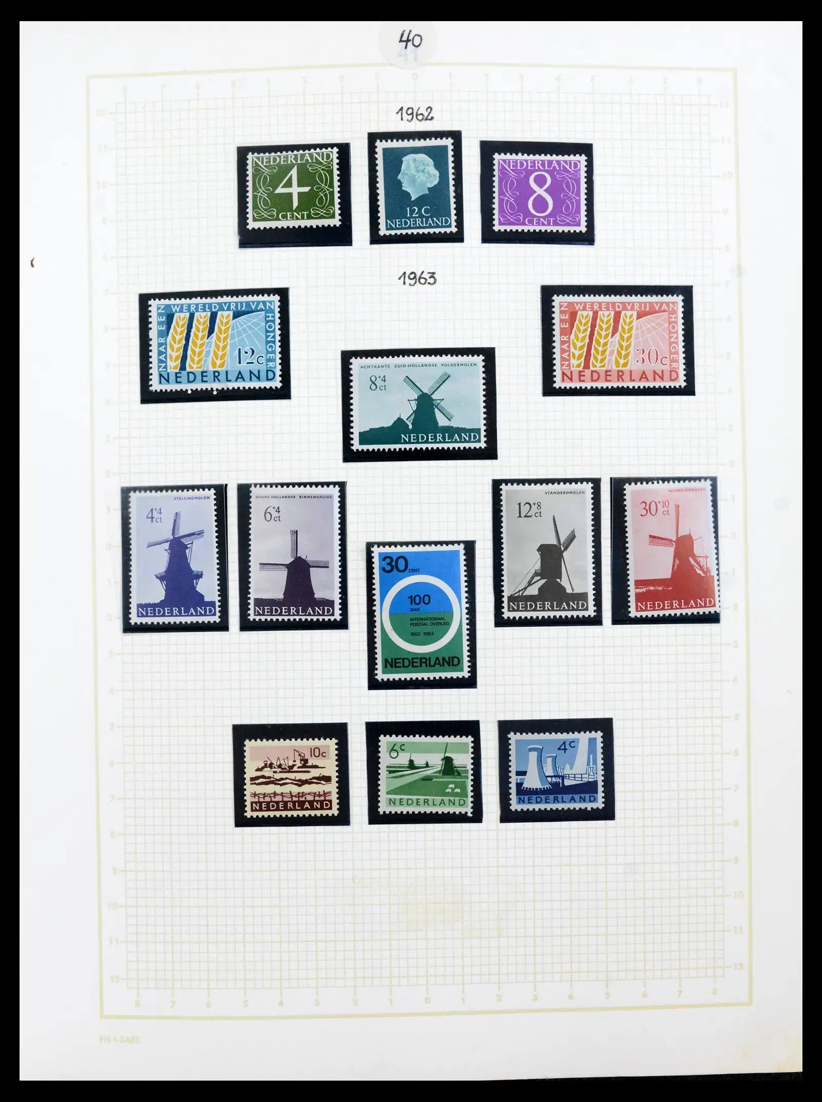 42001 0040 - Postzegelverzameling 42001 Nederland 1852-1979.