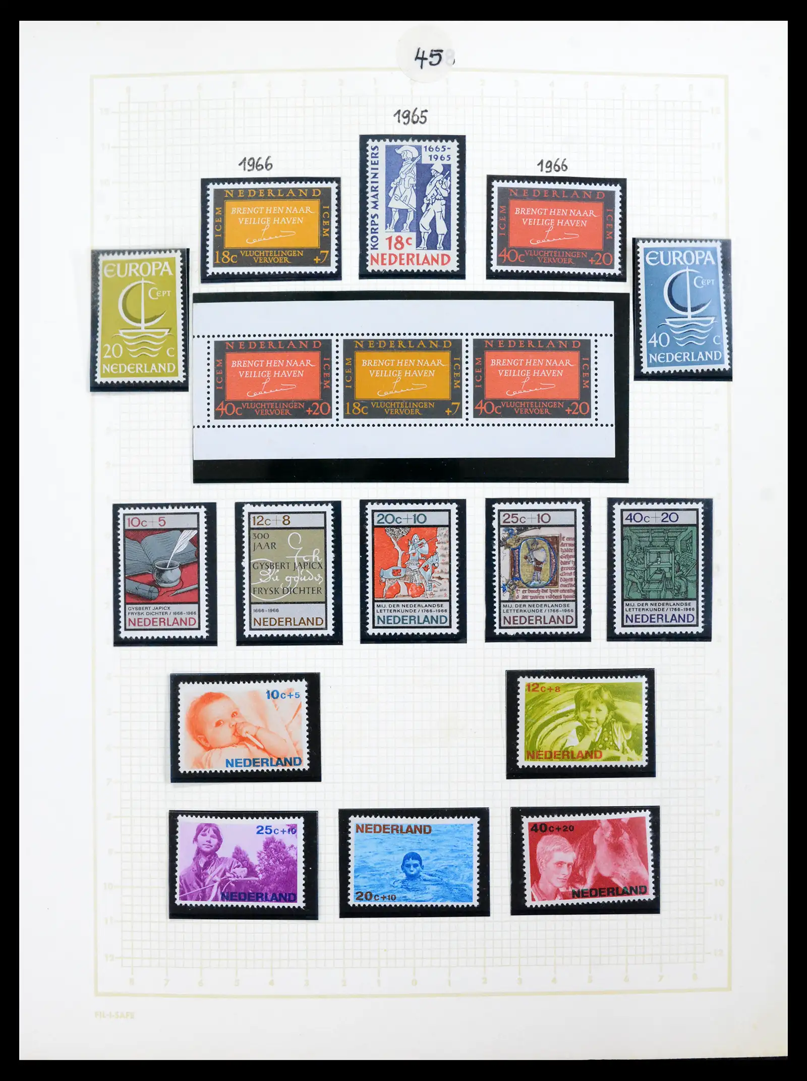 42001 0045 - Postzegelverzameling 42001 Nederland 1852-1979.