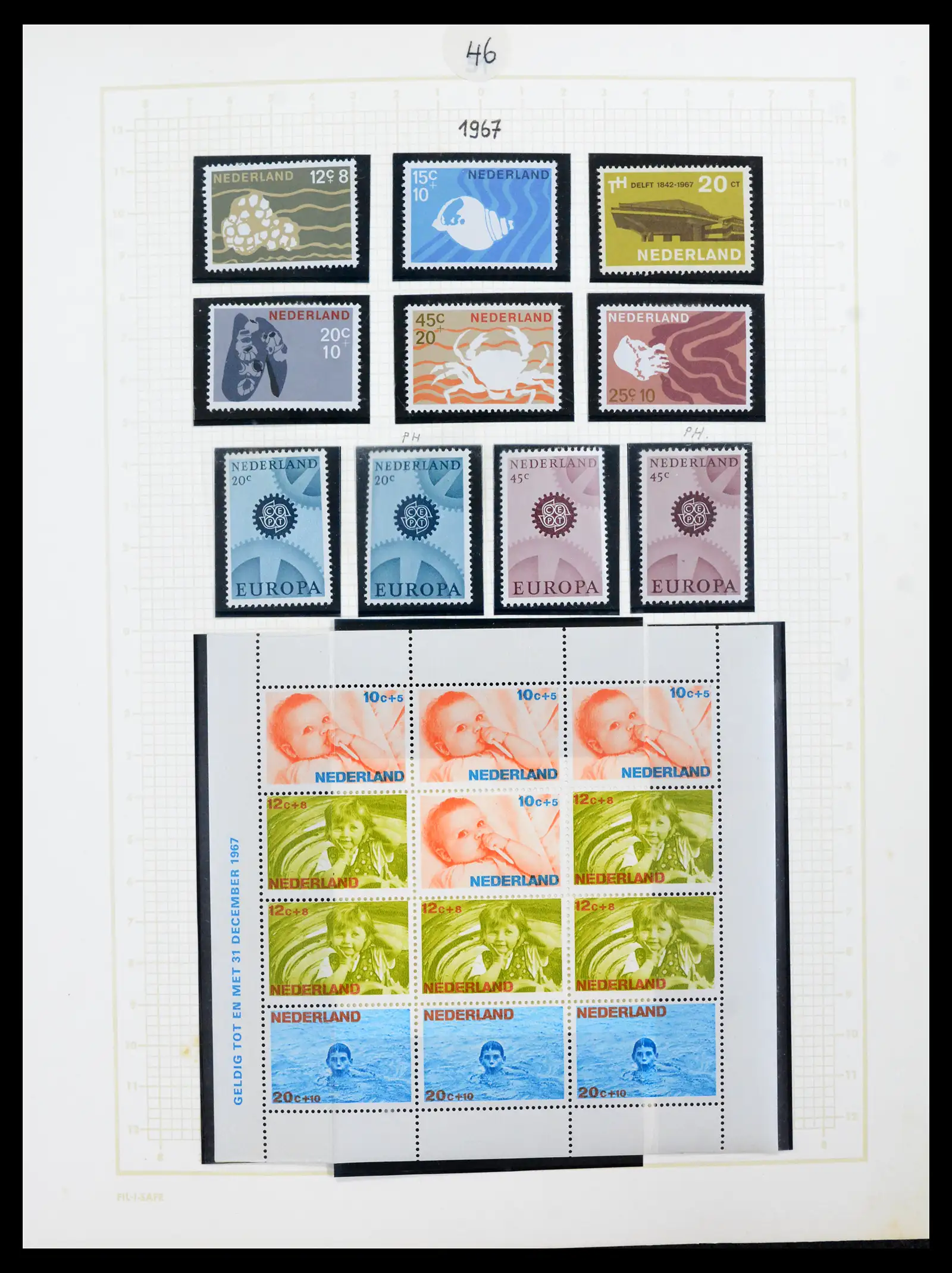 42001 0046 - Postzegelverzameling 42001 Nederland 1852-1979.