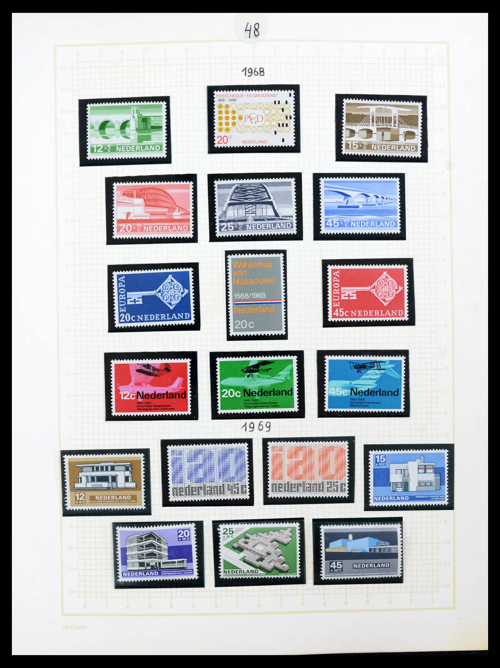 42001 0048 - Postzegelverzameling 42001 Nederland 1852-1979.