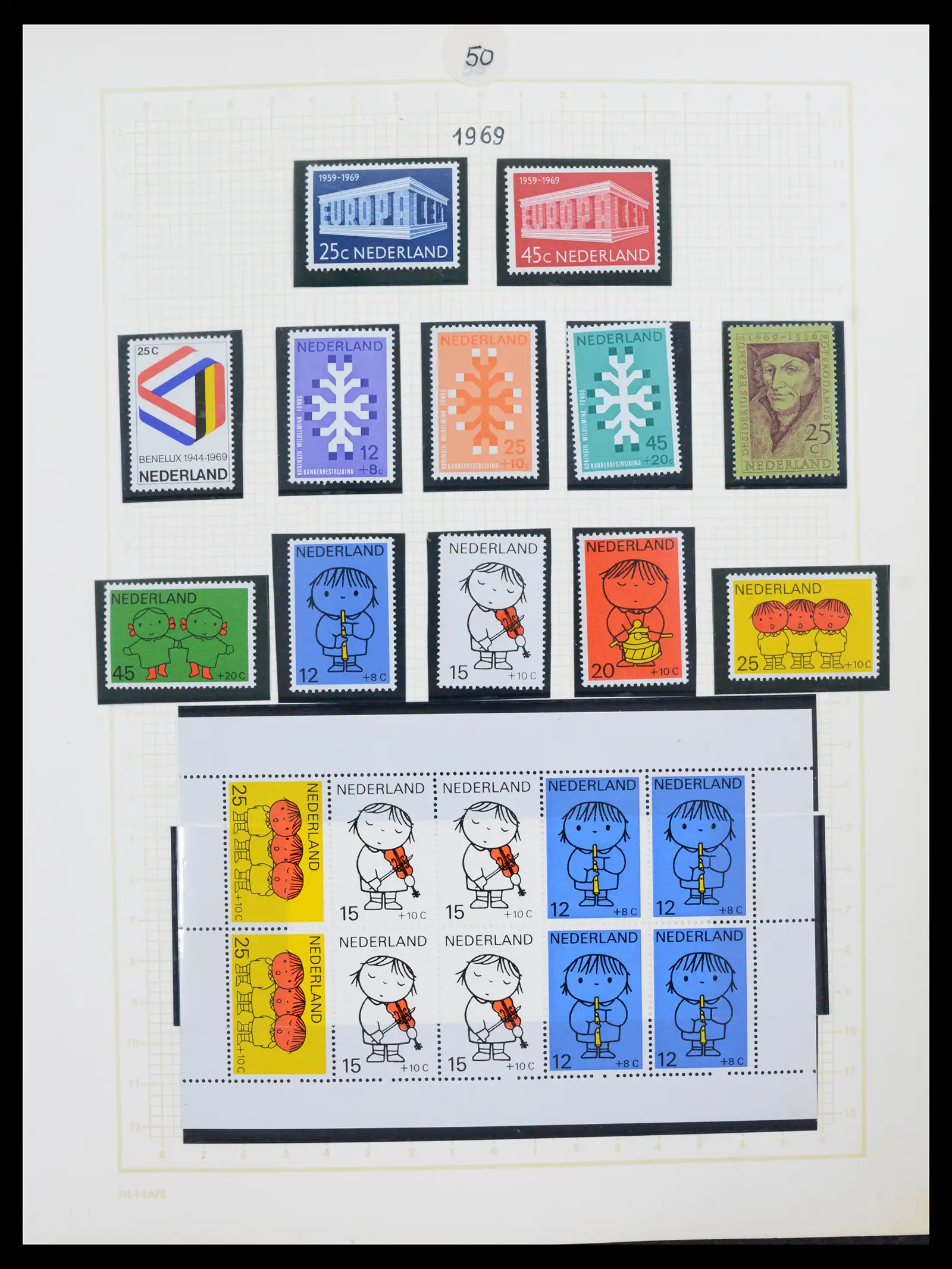 42001 0050 - Postzegelverzameling 42001 Nederland 1852-1979.