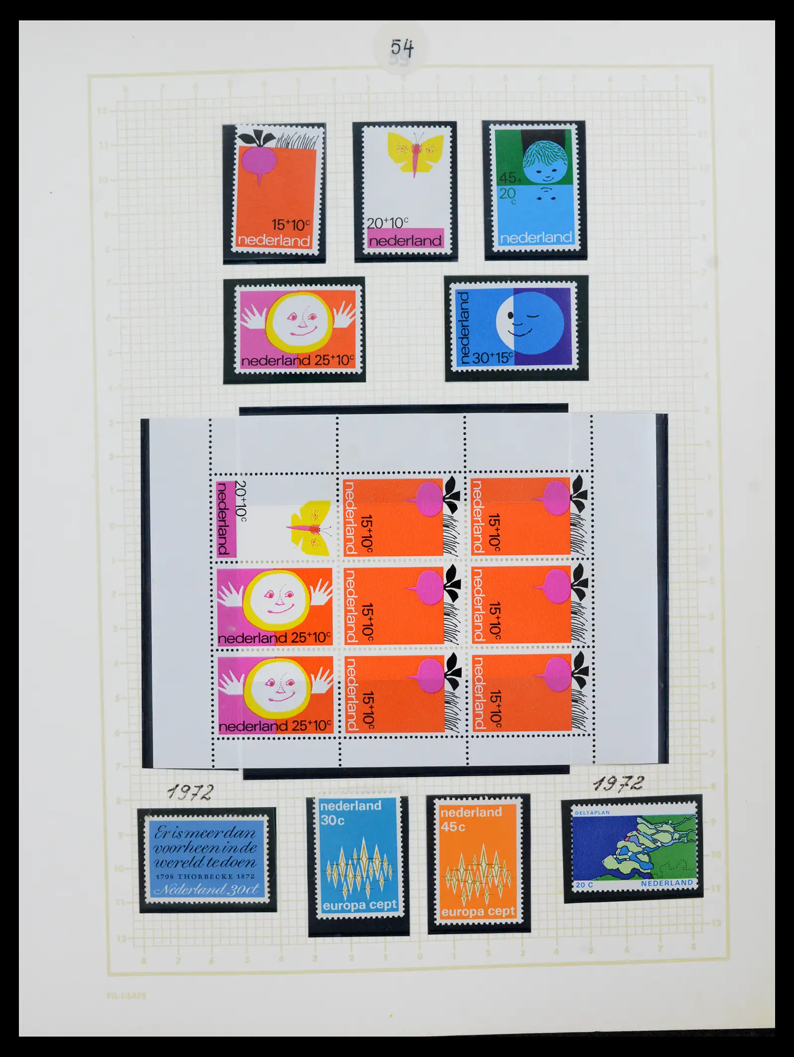 42001 0054 - Postzegelverzameling 42001 Nederland 1852-1979.