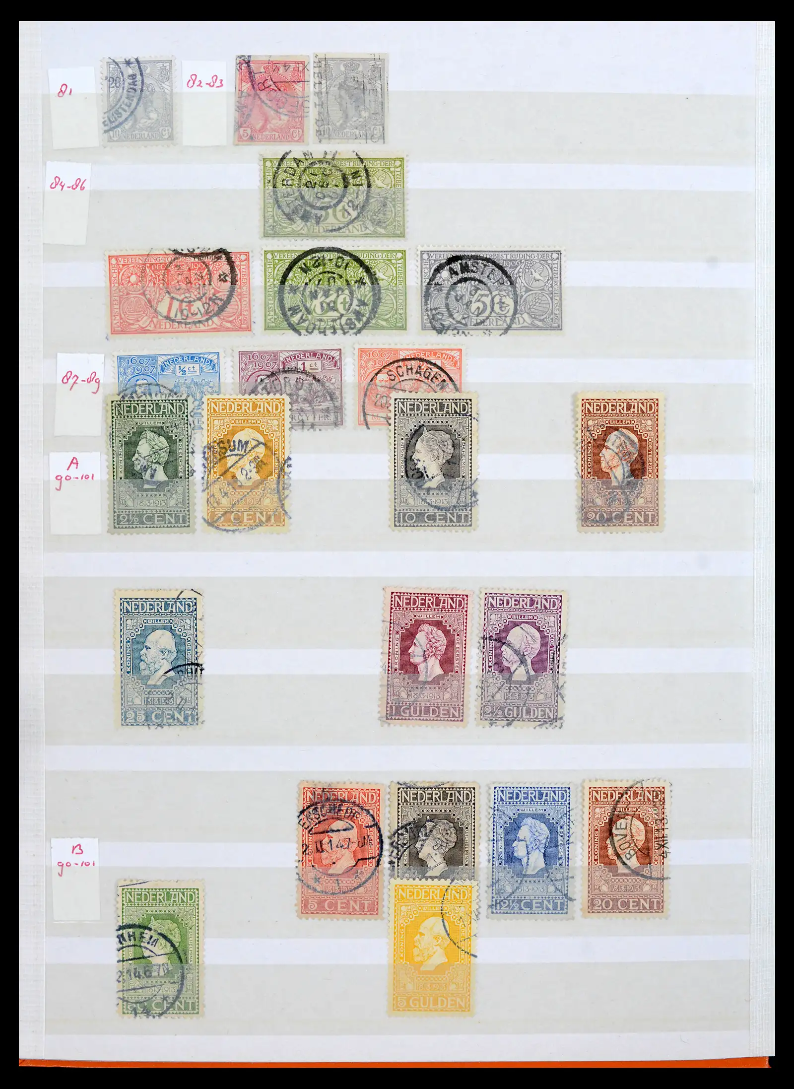 42002 0004 - Postzegelverzameling 42002 Nederland 1852-1970.