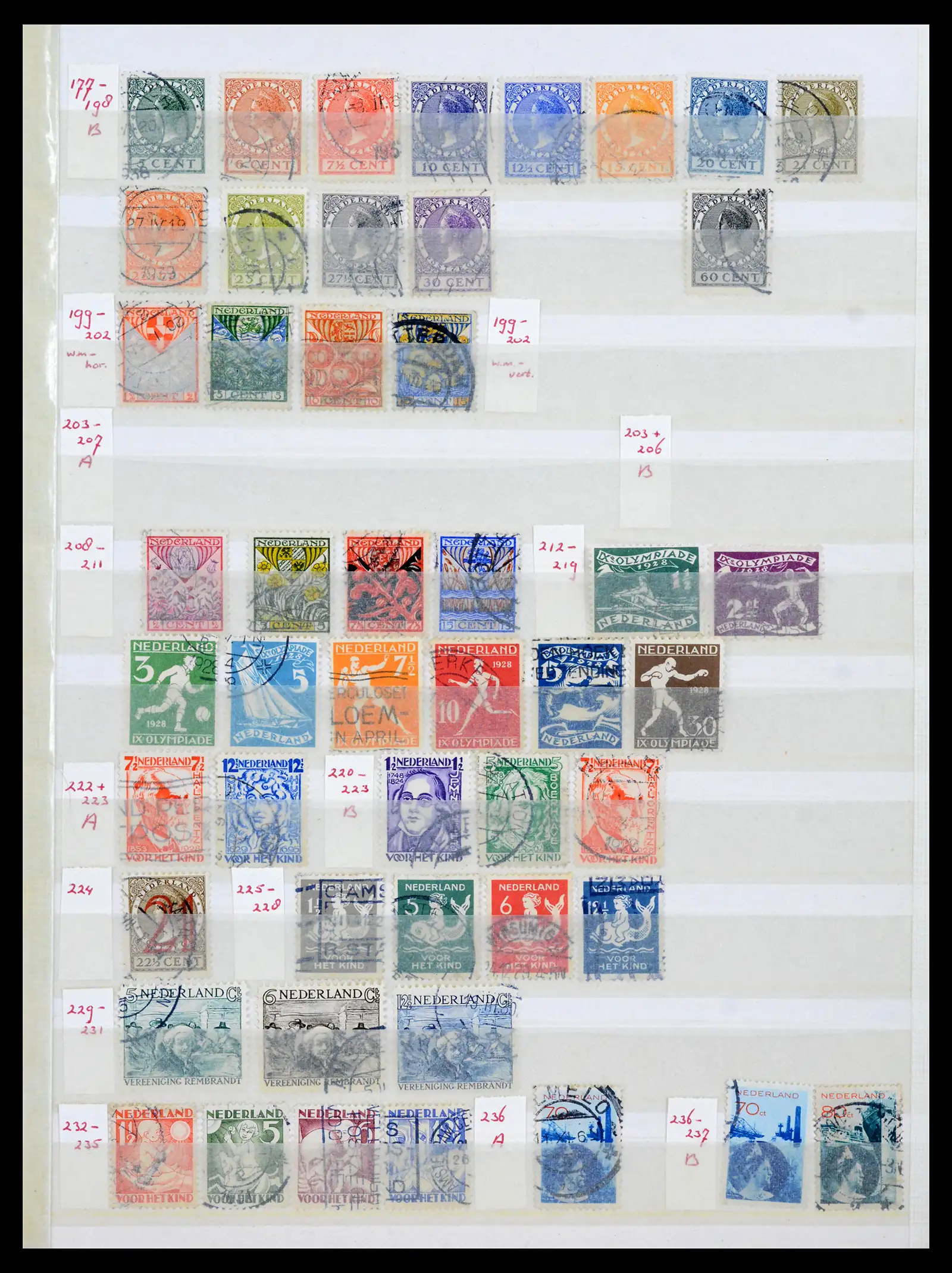 42002 0009 - Postzegelverzameling 42002 Nederland 1852-1970.