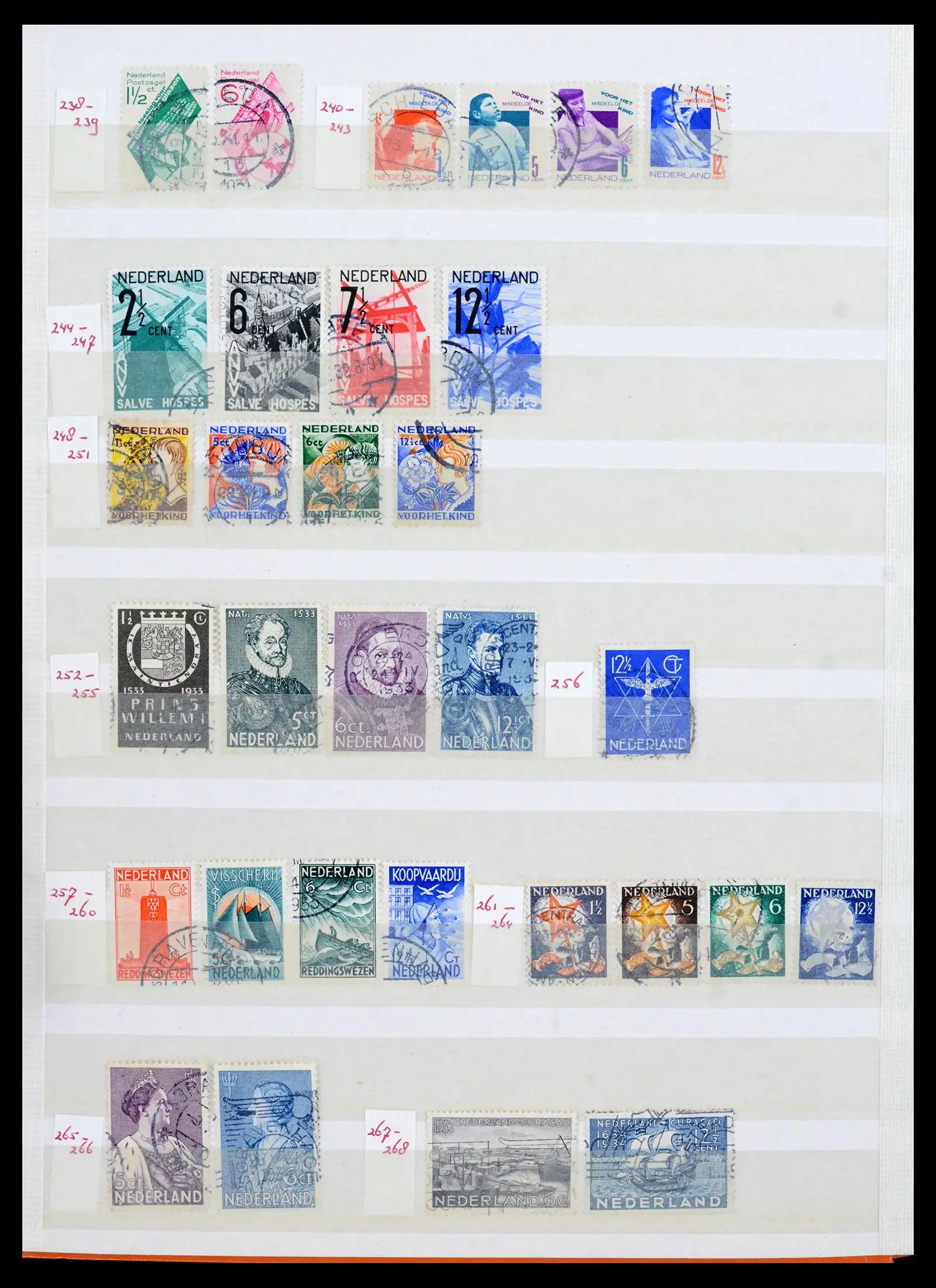 42002 0010 - Postzegelverzameling 42002 Nederland 1852-1970.