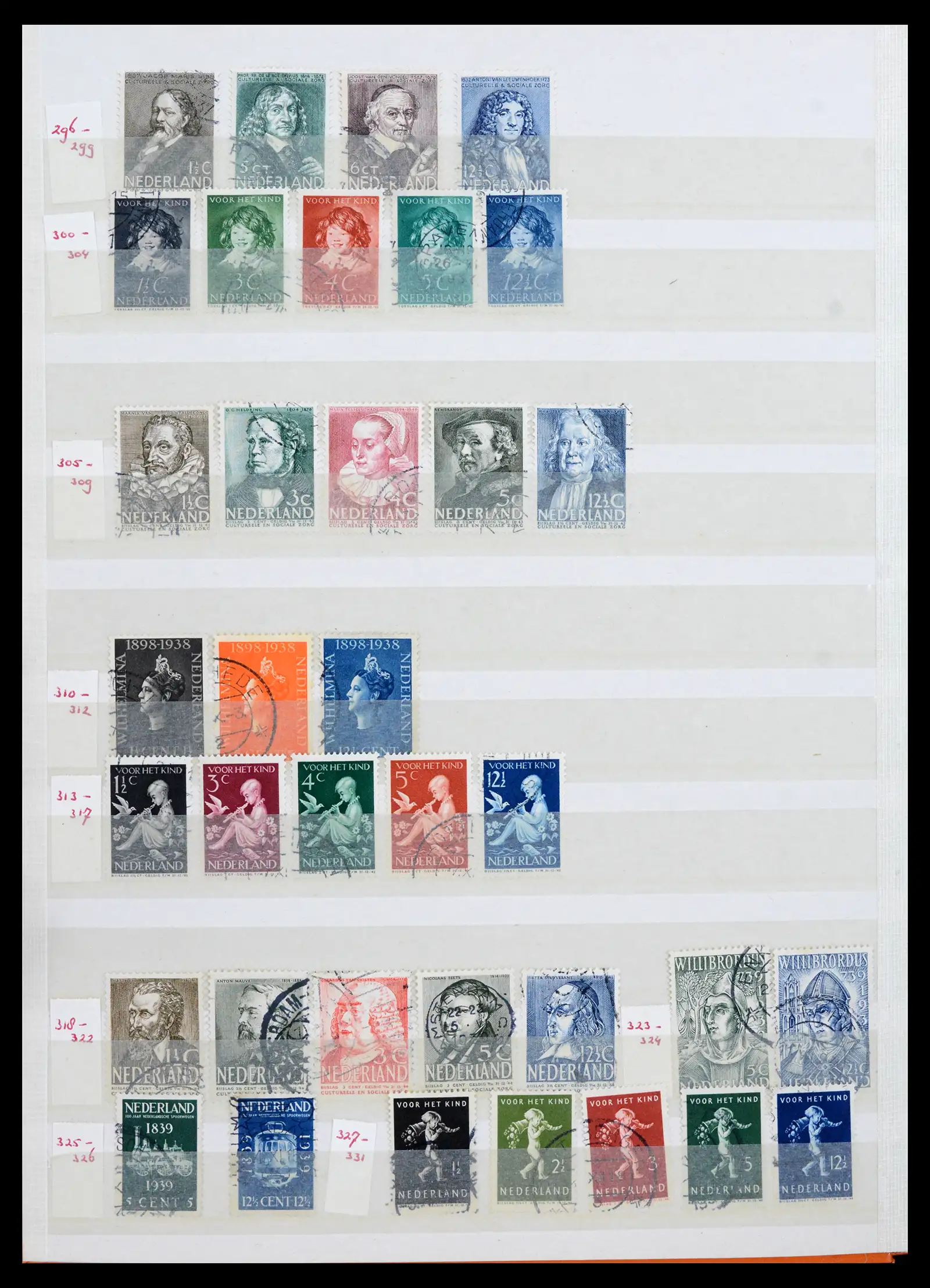 42002 0012 - Postzegelverzameling 42002 Nederland 1852-1970.