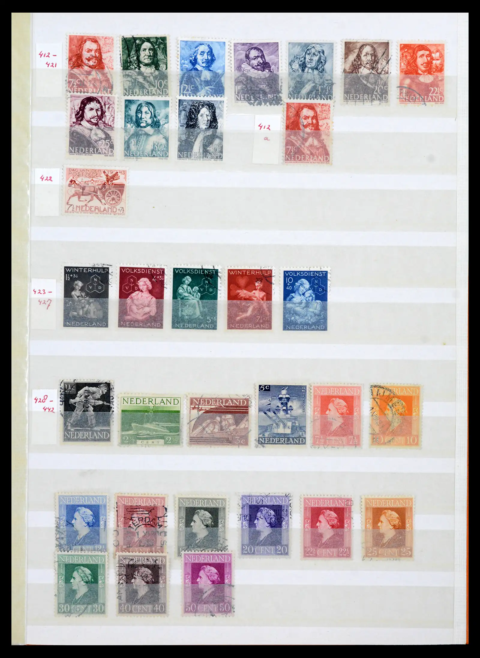 42002 0015 - Postzegelverzameling 42002 Nederland 1852-1970.