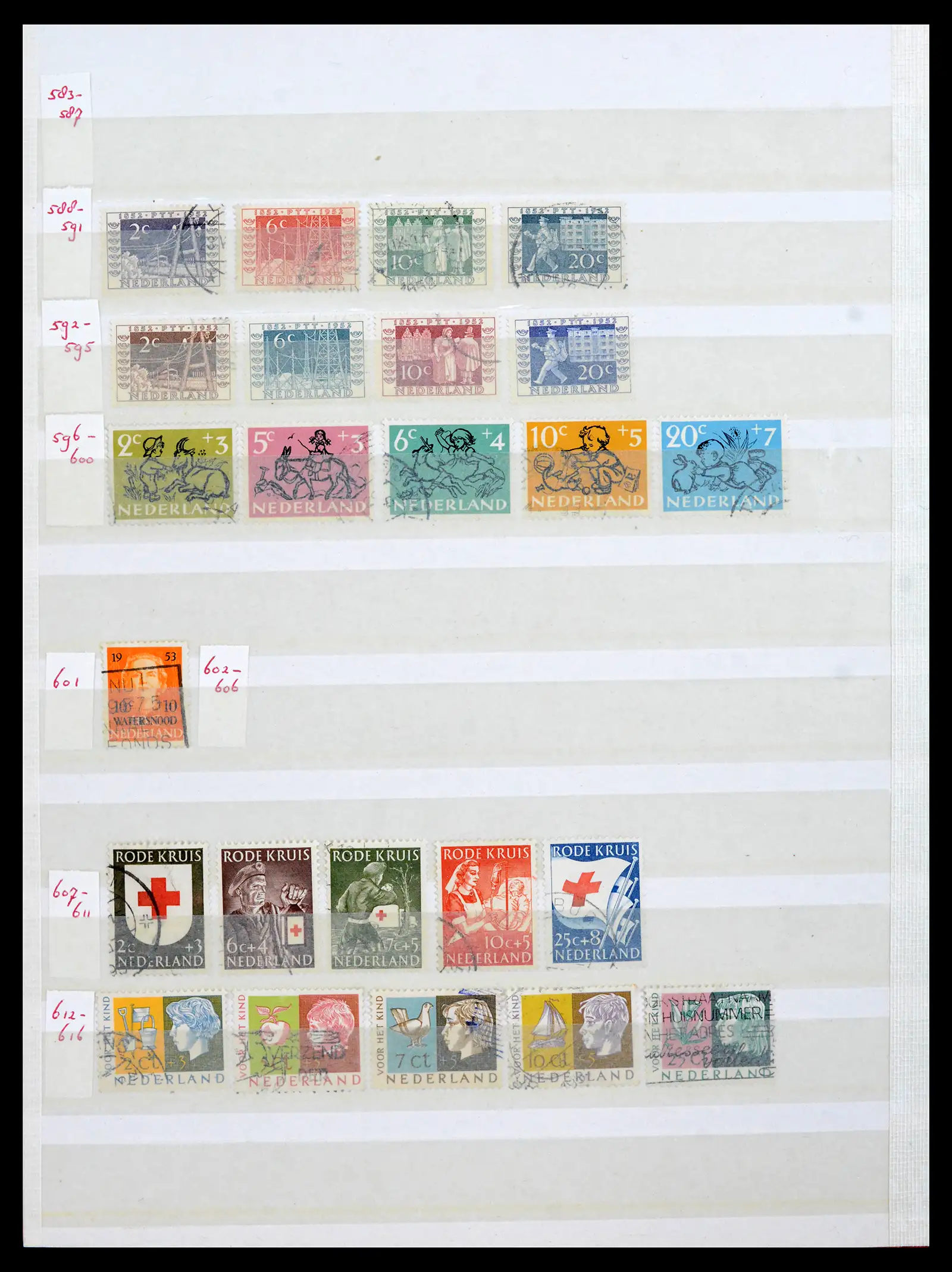 42002 0020 - Postzegelverzameling 42002 Nederland 1852-1970.