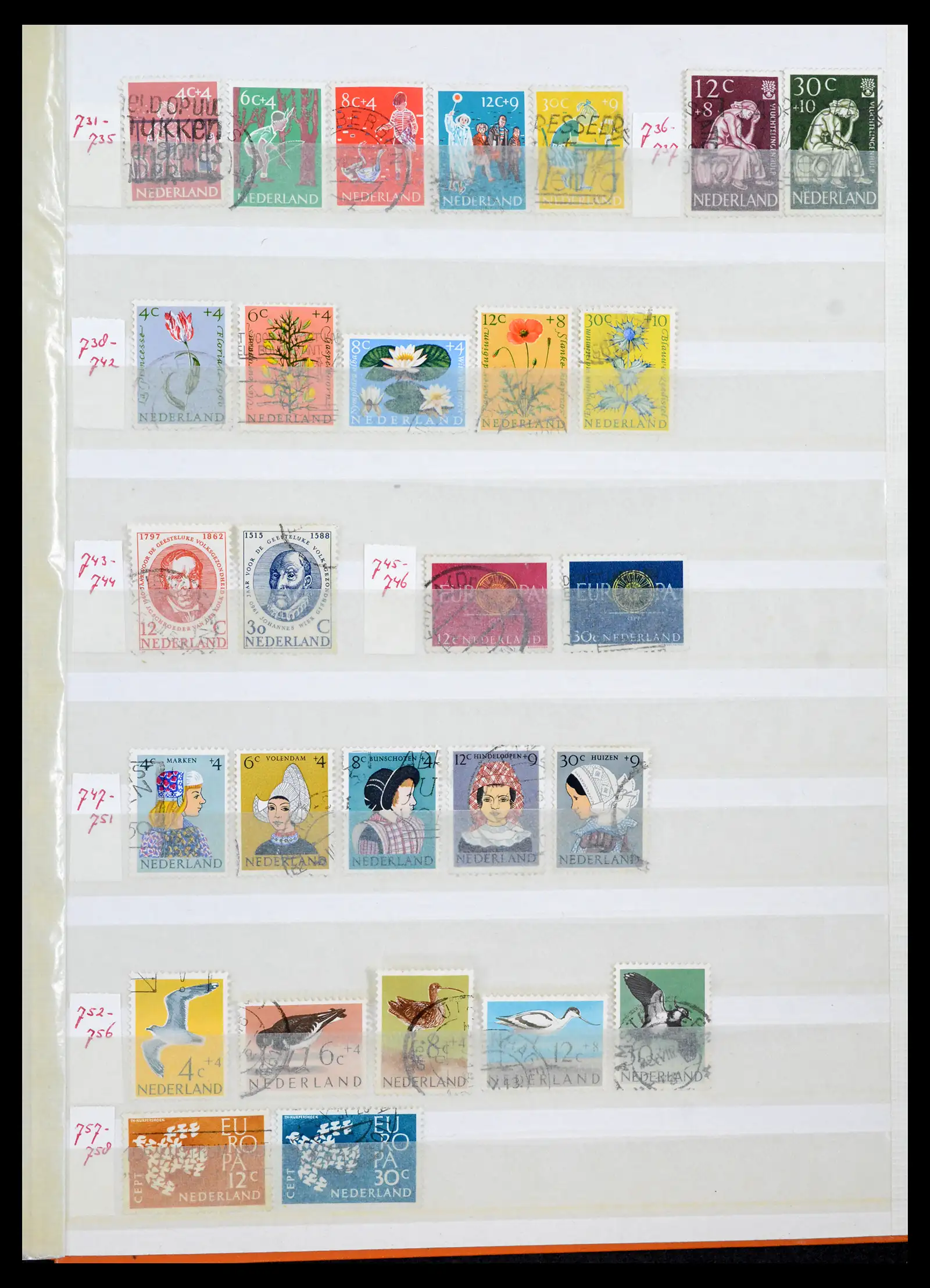 42002 0025 - Postzegelverzameling 42002 Nederland 1852-1970.