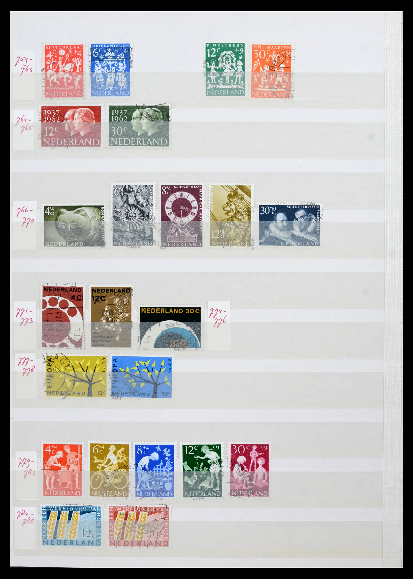 42002 0026 - Postzegelverzameling 42002 Nederland 1852-1970.