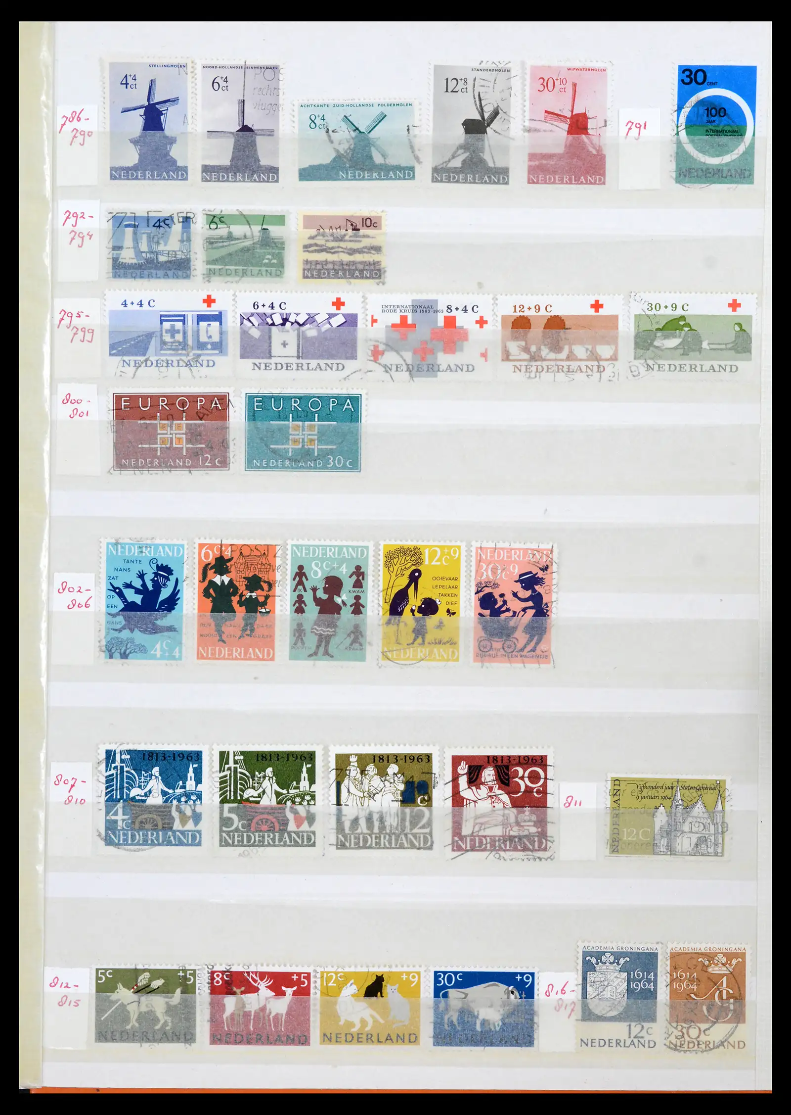 42002 0027 - Postzegelverzameling 42002 Nederland 1852-1970.