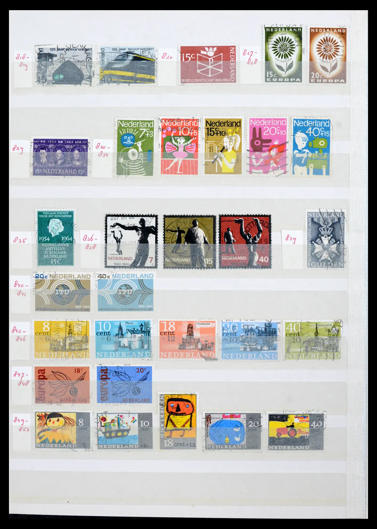 42002 0028 - Postzegelverzameling 42002 Nederland 1852-1970.