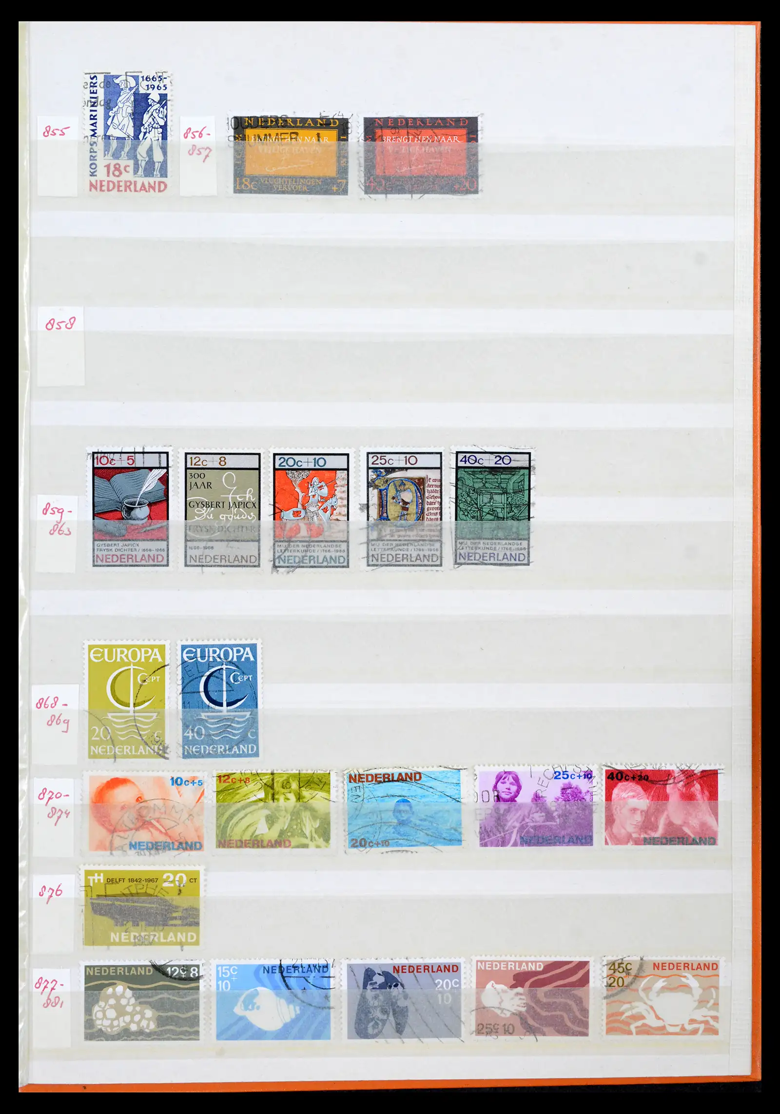 42002 0029 - Postzegelverzameling 42002 Nederland 1852-1970.