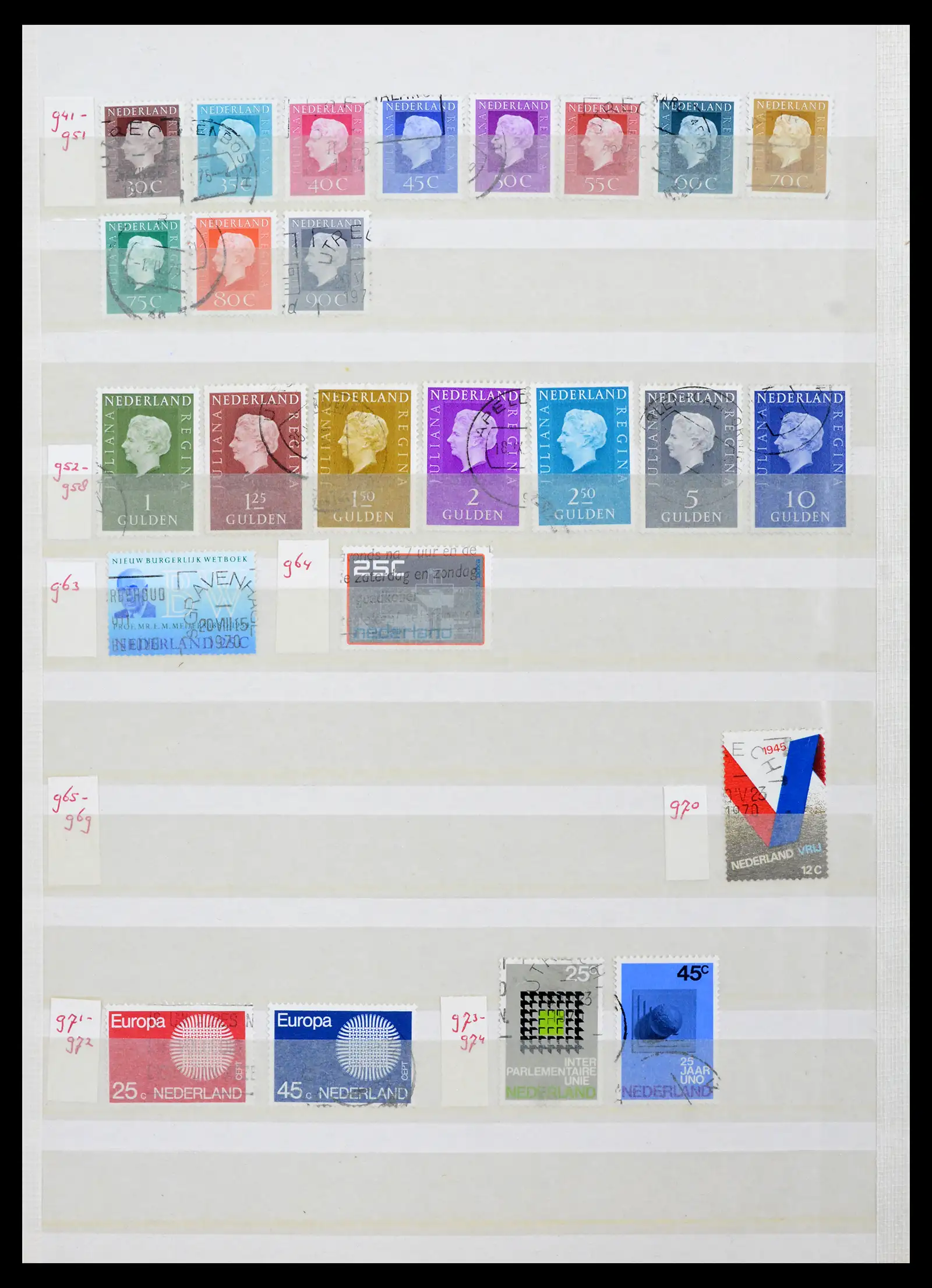 42002 0032 - Postzegelverzameling 42002 Nederland 1852-1970.