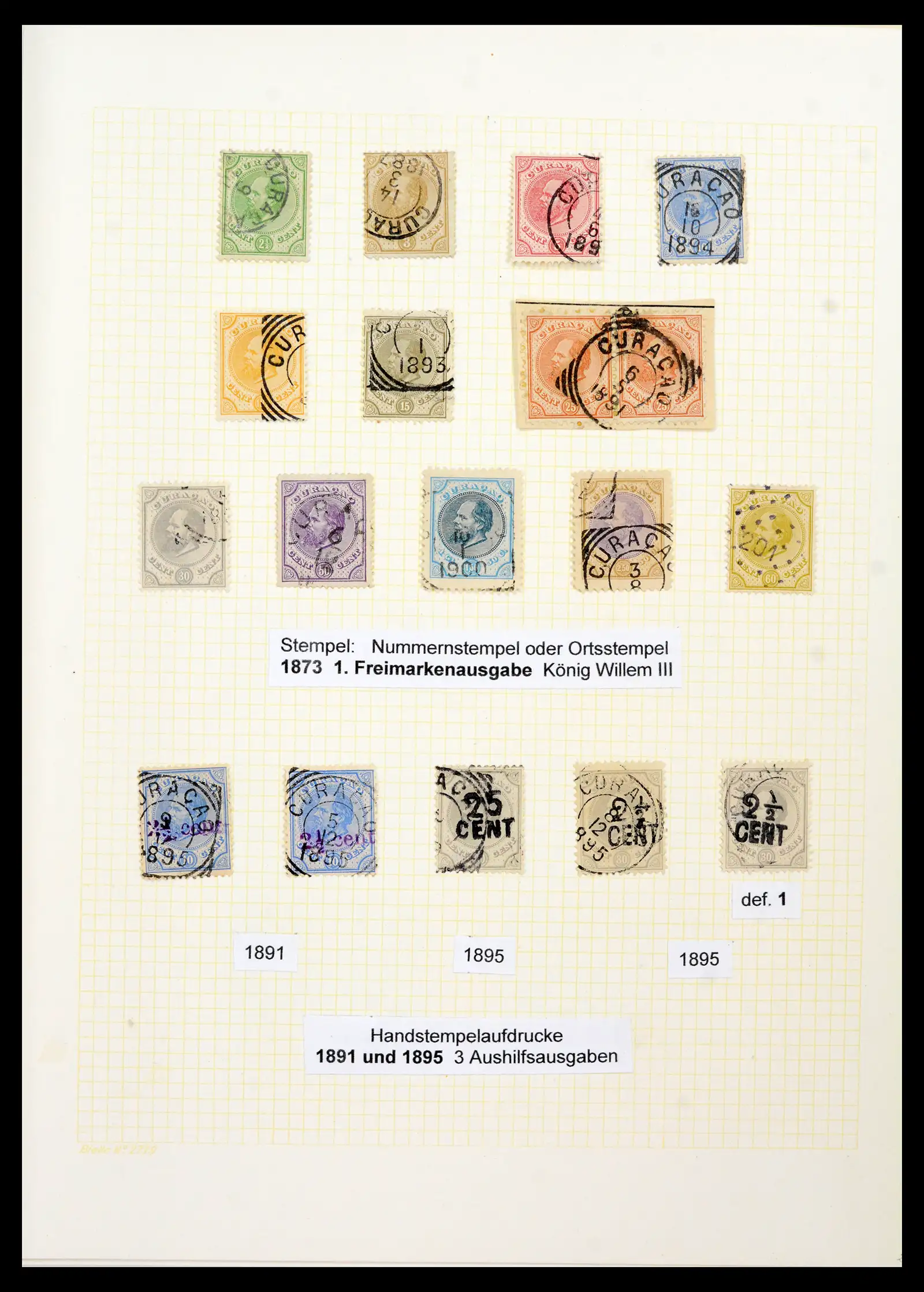 42011 0002 - Postzegelverzameling 42011 Curaçao 1873-1948.