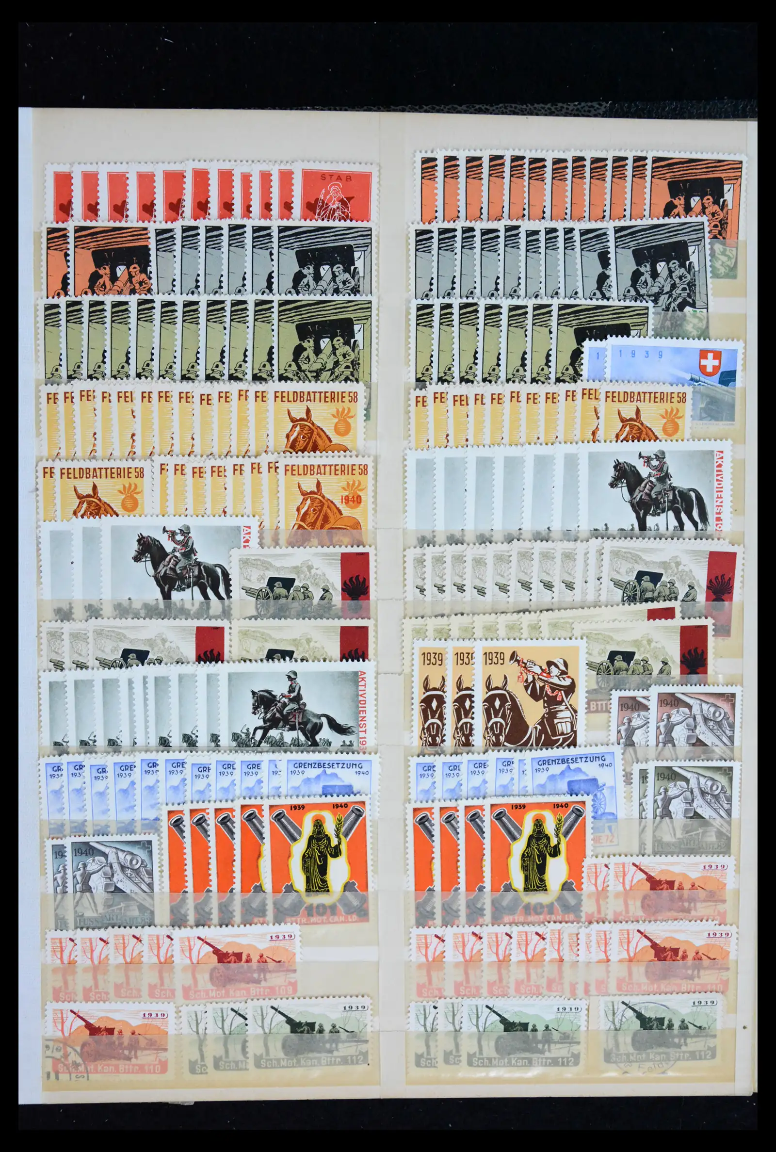 42012 0025 - Postzegelverzameling 42012 Zwitserland soldatenzegels 1914-1945.