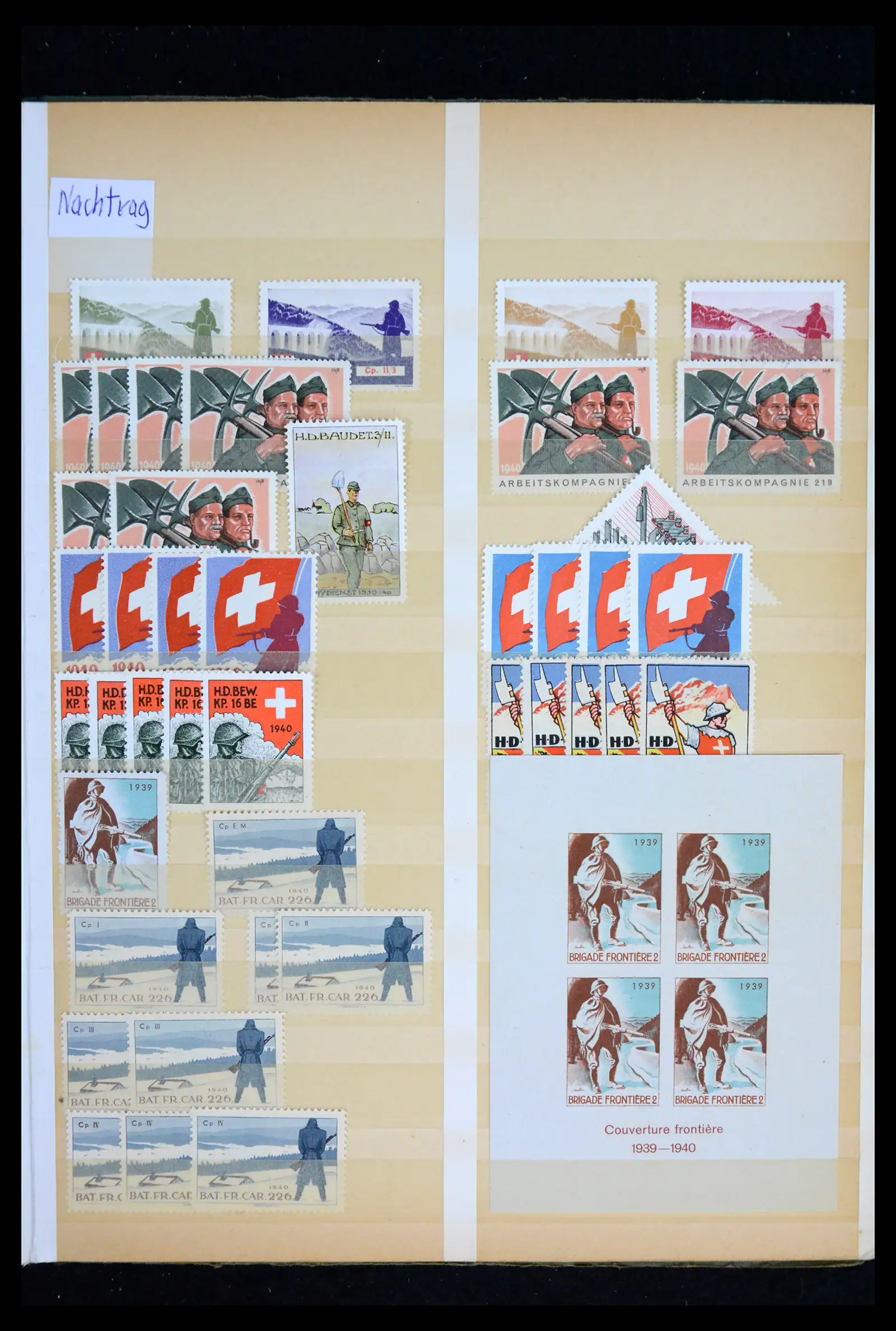 42012 0047 - Postzegelverzameling 42012 Zwitserland soldatenzegels 1914-1945.
