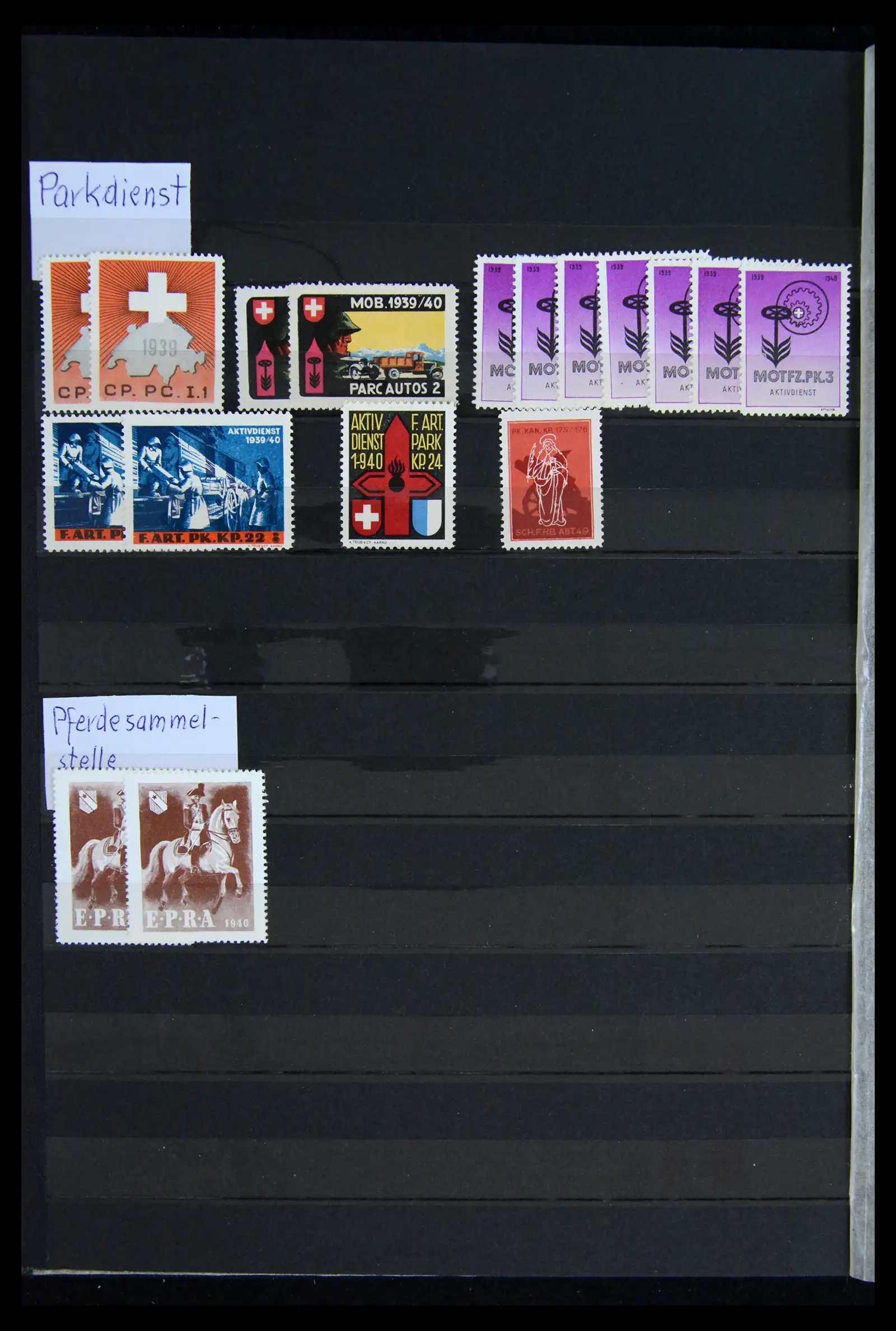 42012 0065 - Postzegelverzameling 42012 Zwitserland soldatenzegels 1914-1945.