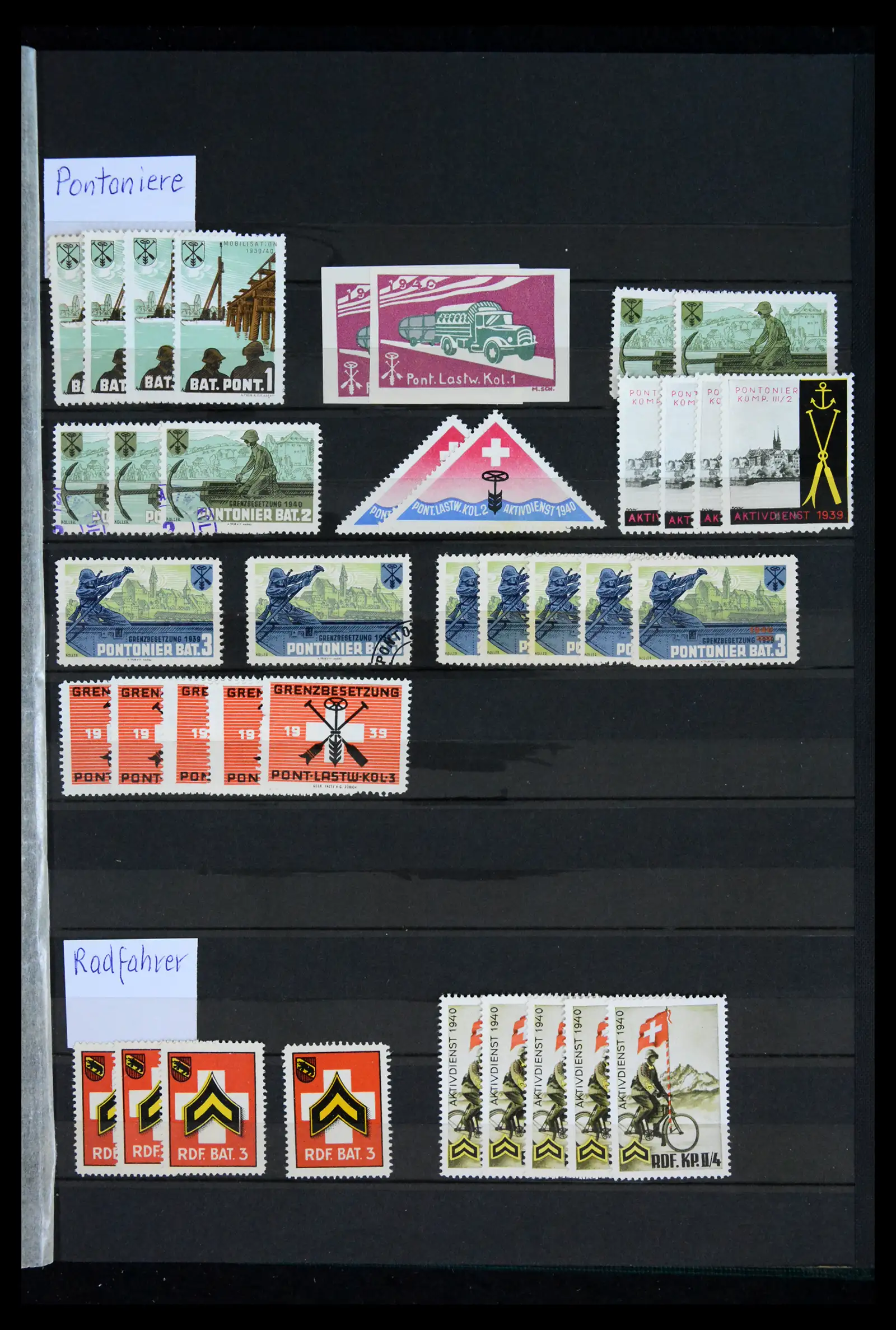 42012 0066 - Postzegelverzameling 42012 Zwitserland soldatenzegels 1914-1945.