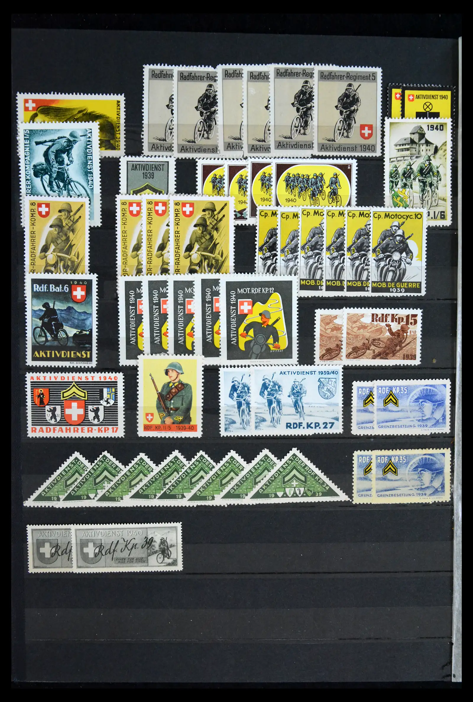 42012 0067 - Postzegelverzameling 42012 Zwitserland soldatenzegels 1914-1945.