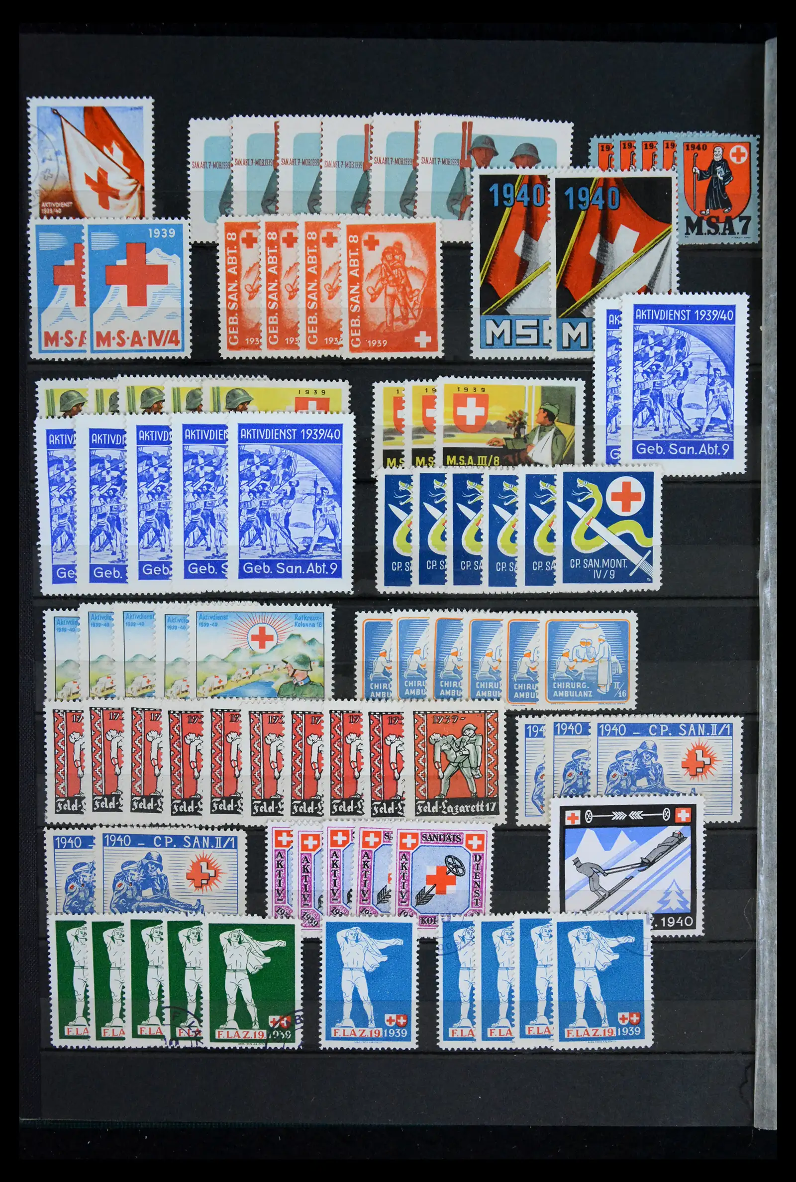 42012 0069 - Postzegelverzameling 42012 Zwitserland soldatenzegels 1914-1945.