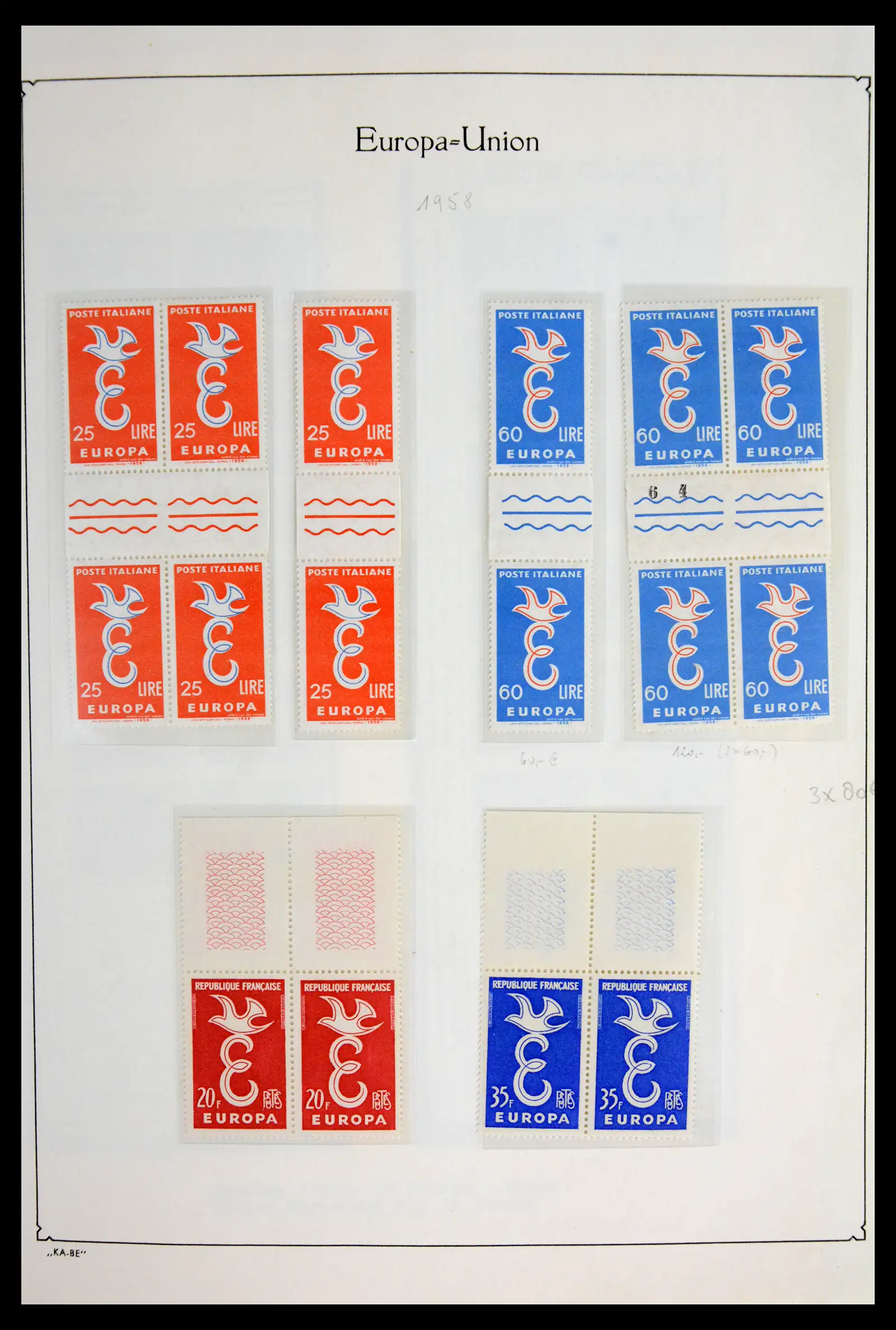 42019 0002 - Postzegelverzameling 42019 Europa CEPT brugparen 1956-1975.