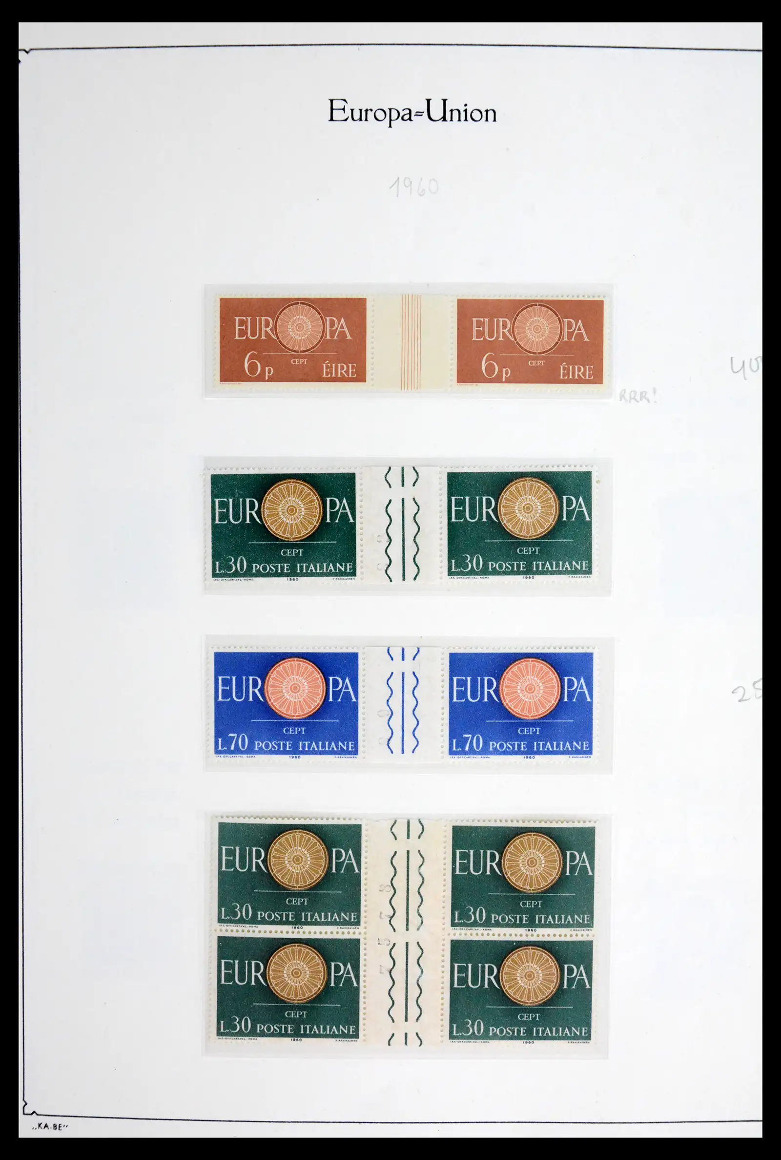 42019 0007 - Postzegelverzameling 42019 Europa CEPT brugparen 1956-1975.