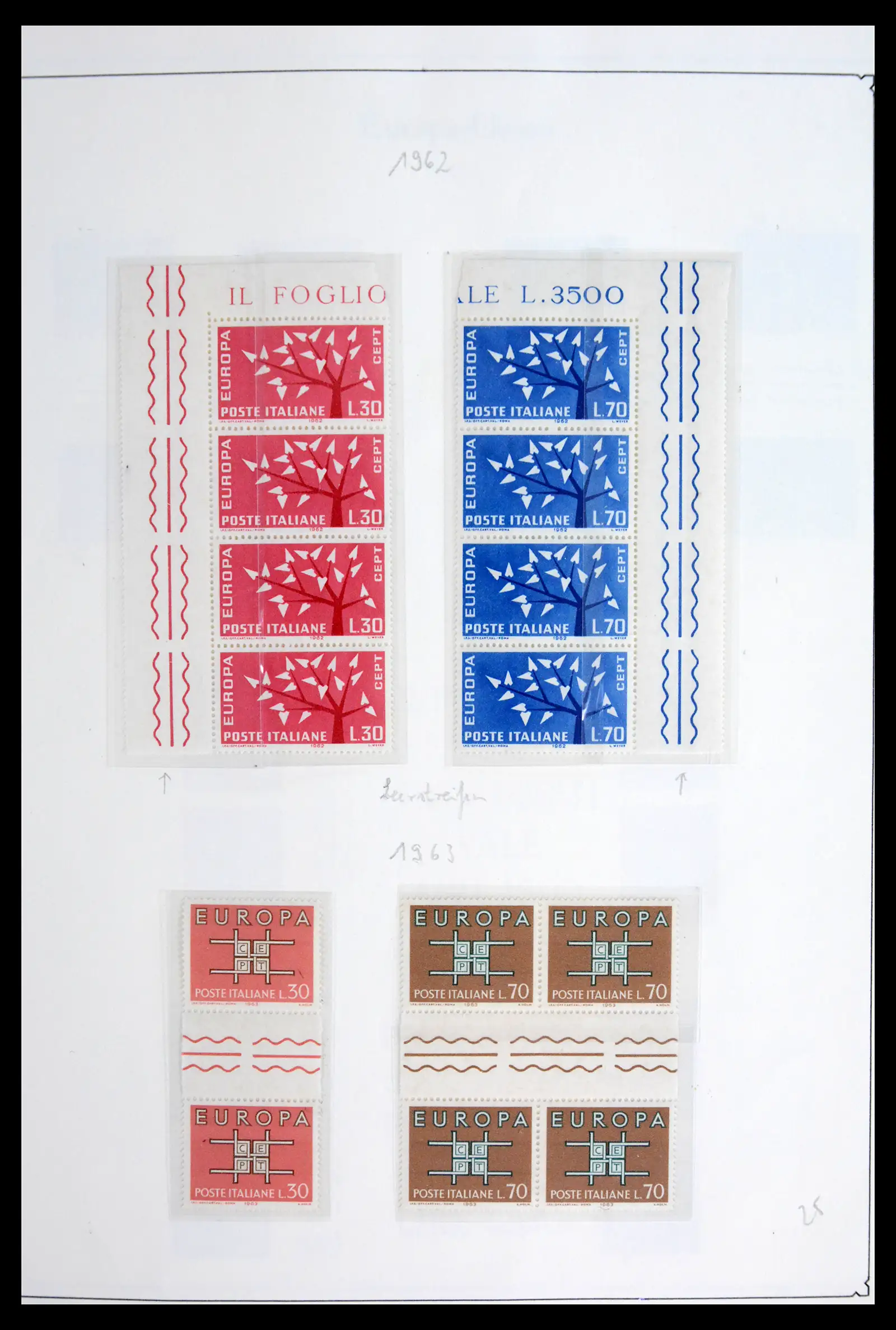 42019 0010 - Postzegelverzameling 42019 Europa CEPT brugparen 1956-1975.