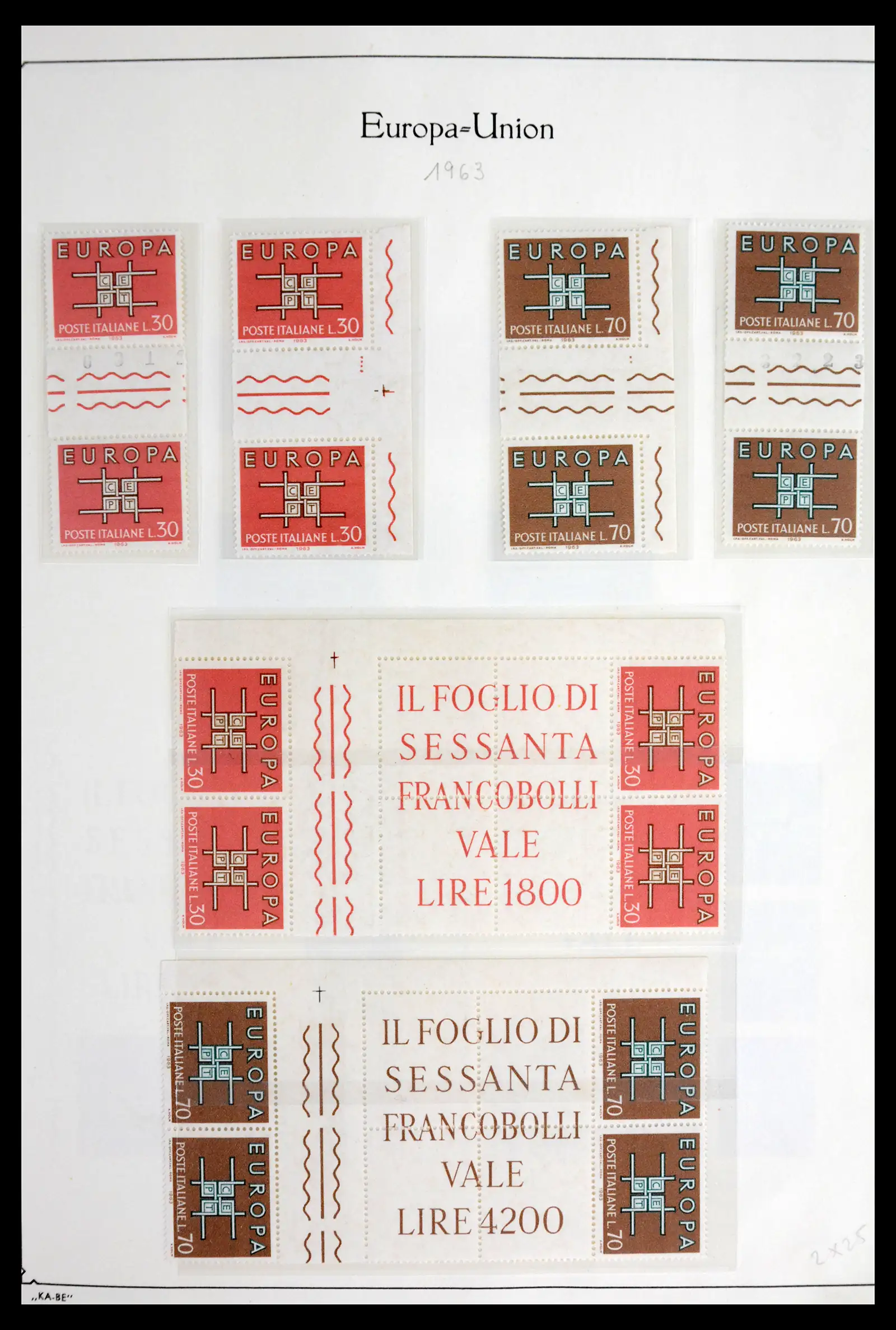 42019 0011 - Postzegelverzameling 42019 Europa CEPT brugparen 1956-1975.