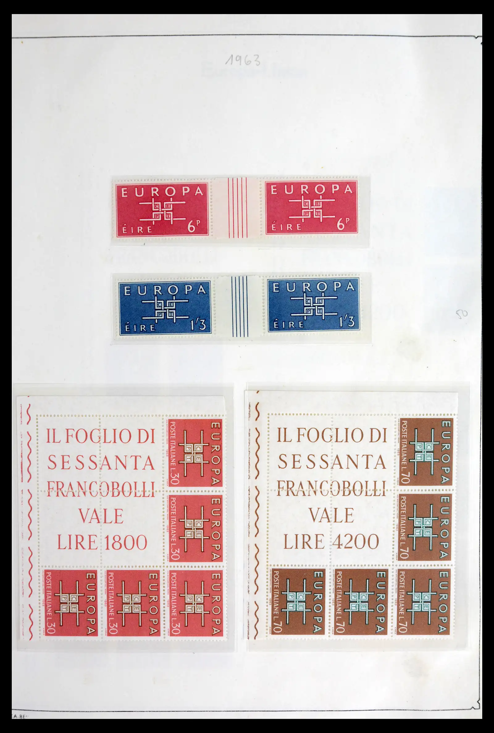 42019 0012 - Postzegelverzameling 42019 Europa CEPT brugparen 1956-1975.