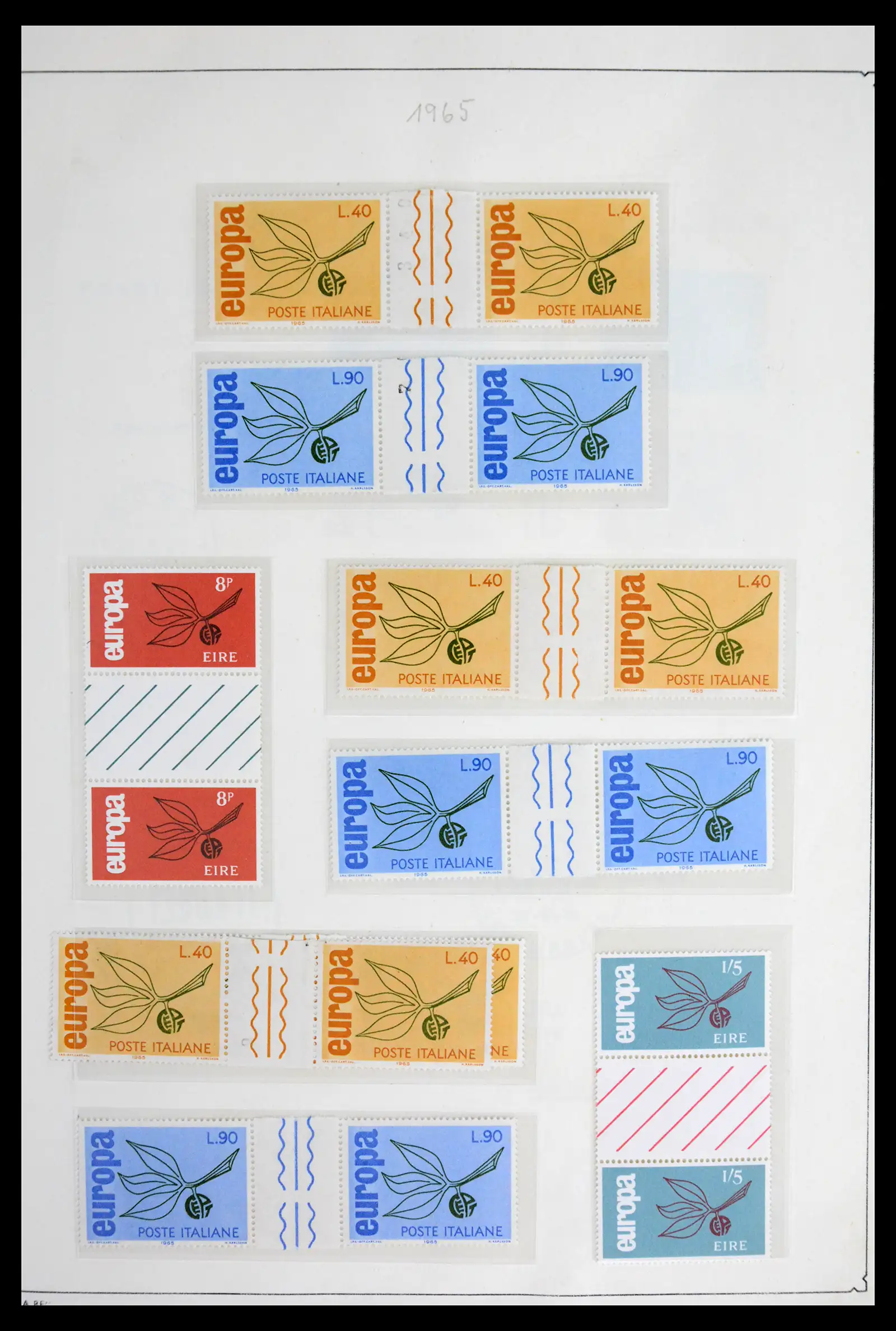 42019 0015 - Postzegelverzameling 42019 Europa CEPT brugparen 1956-1975.