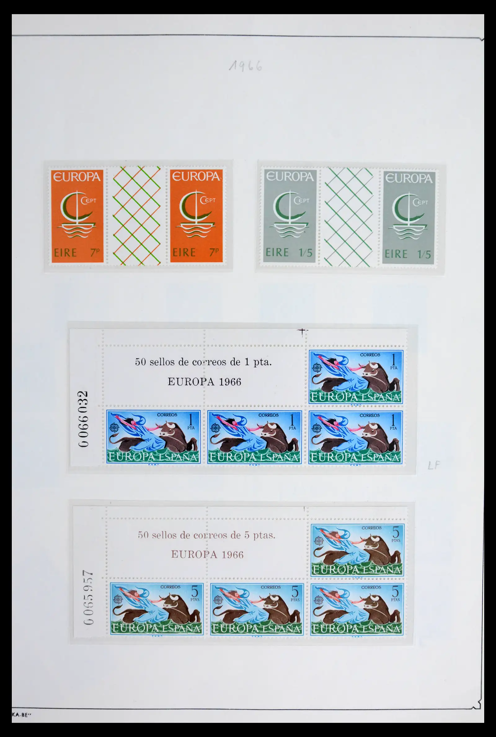 42019 0017 - Postzegelverzameling 42019 Europa CEPT brugparen 1956-1975.