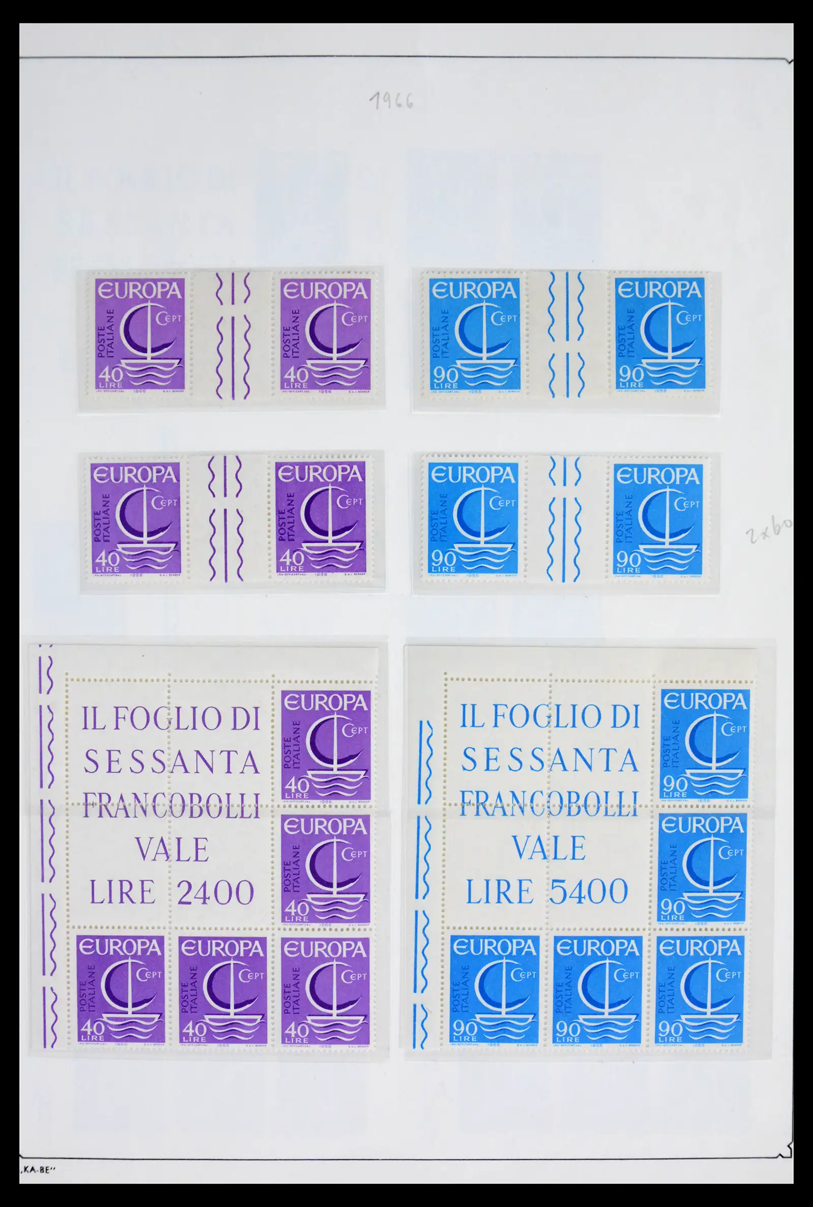42019 0018 - Postzegelverzameling 42019 Europa CEPT brugparen 1956-1975.
