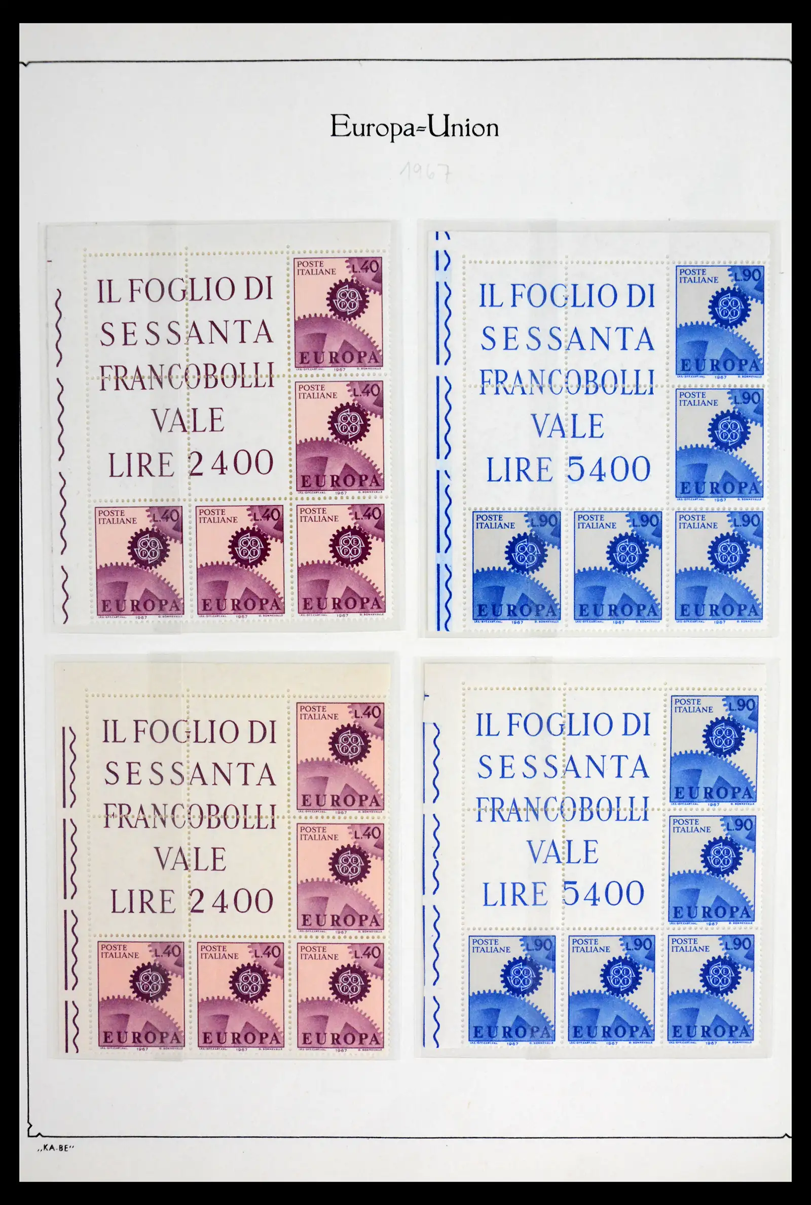 42019 0023 - Postzegelverzameling 42019 Europa CEPT brugparen 1956-1975.