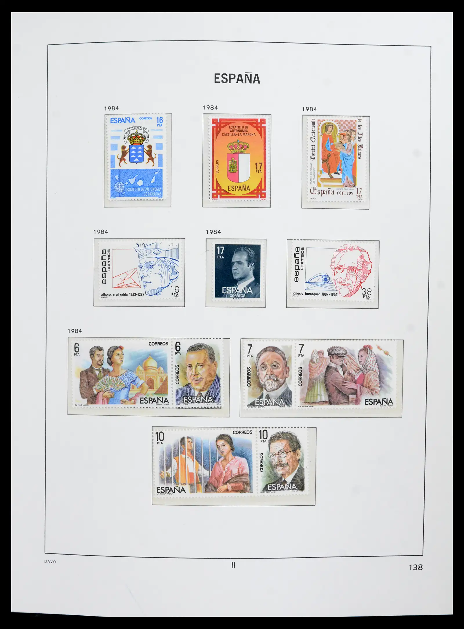 42021 0021 - Postzegelverzameling 42021 Spanje compleet 1981-2003.
